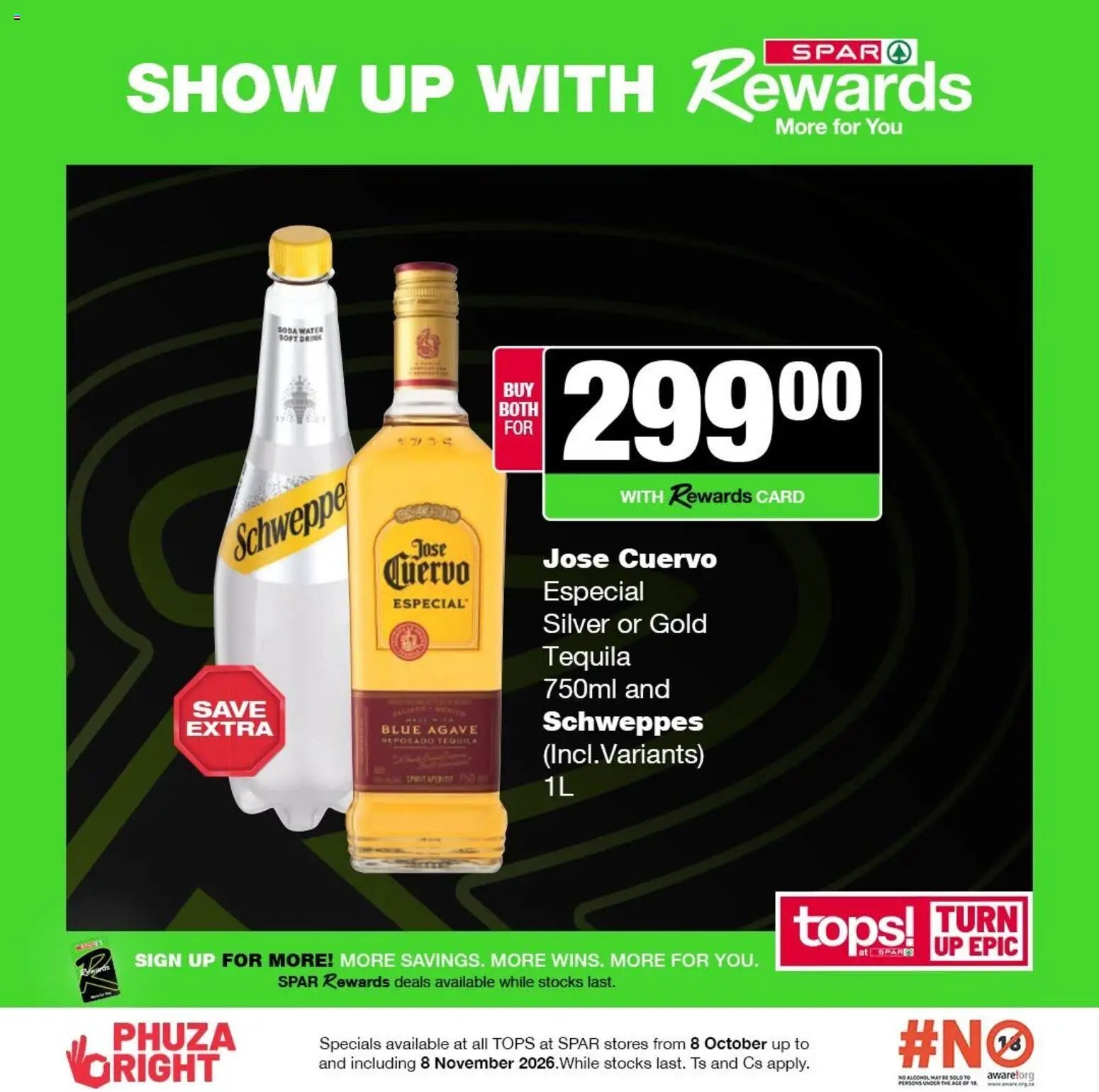 Tops at Spar Specials