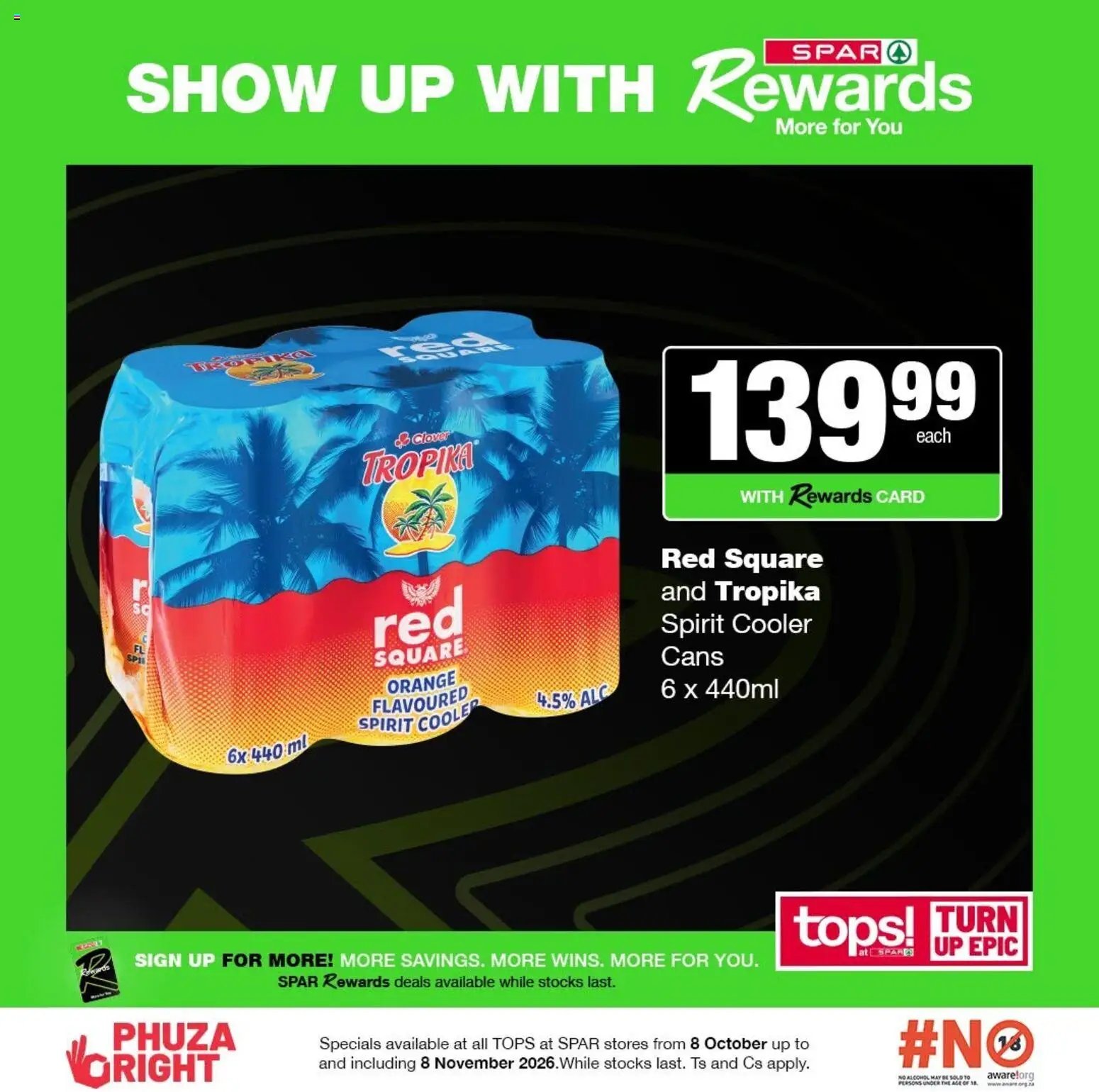 Tops at Spar Specials