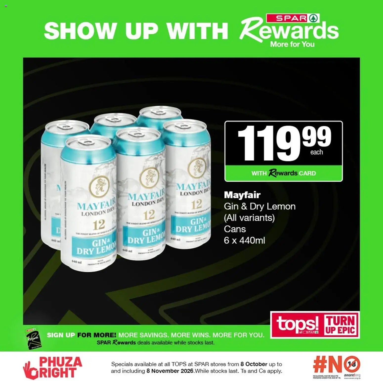 Tops at Spar Specials