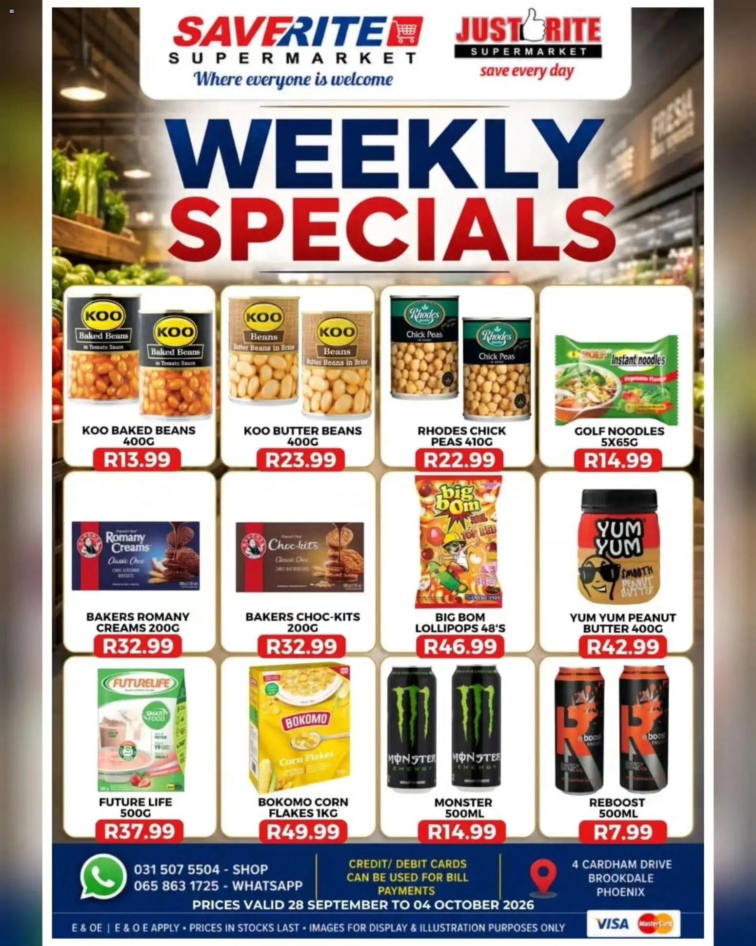Saverite Specials