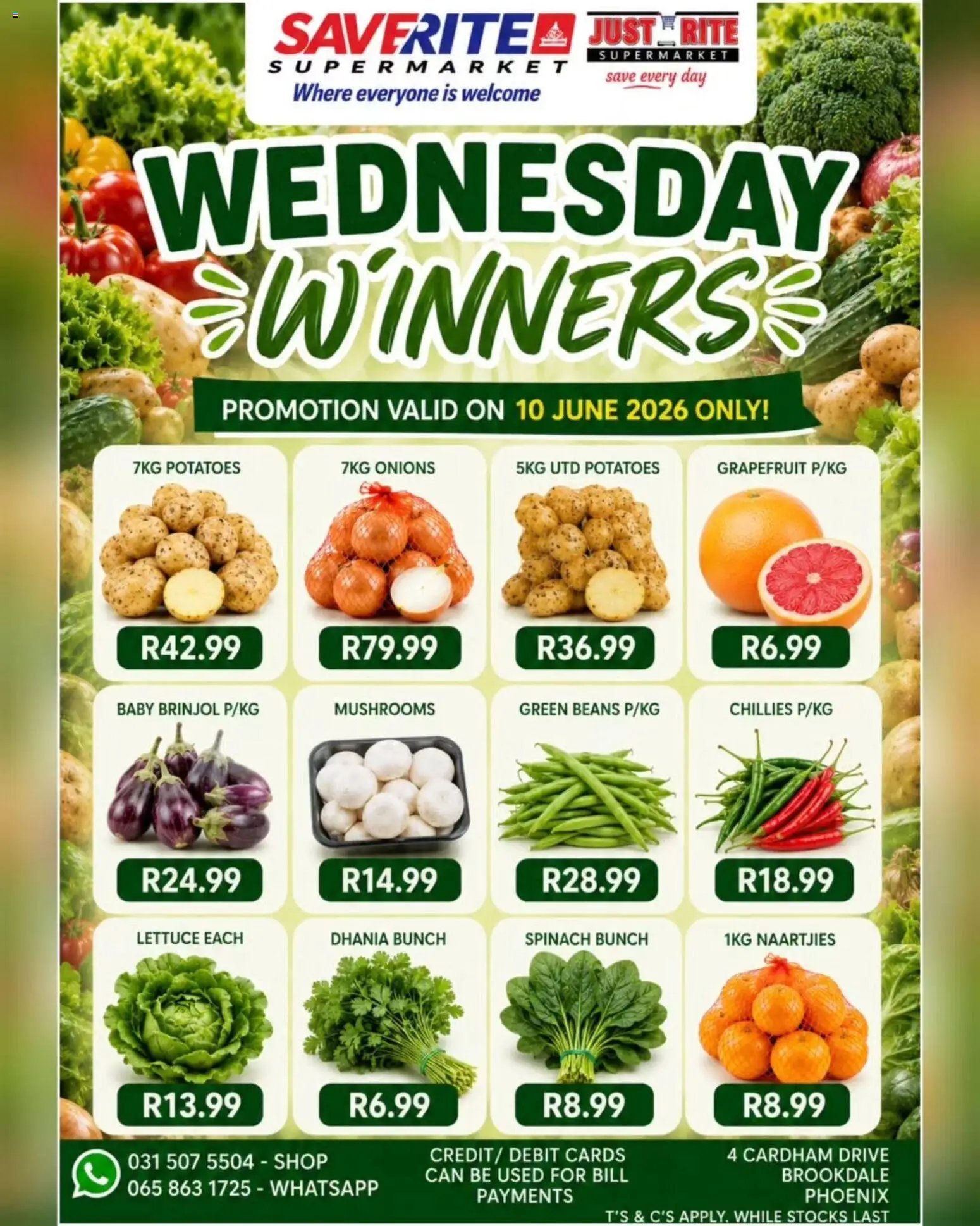 Saverite Wednesday Winners