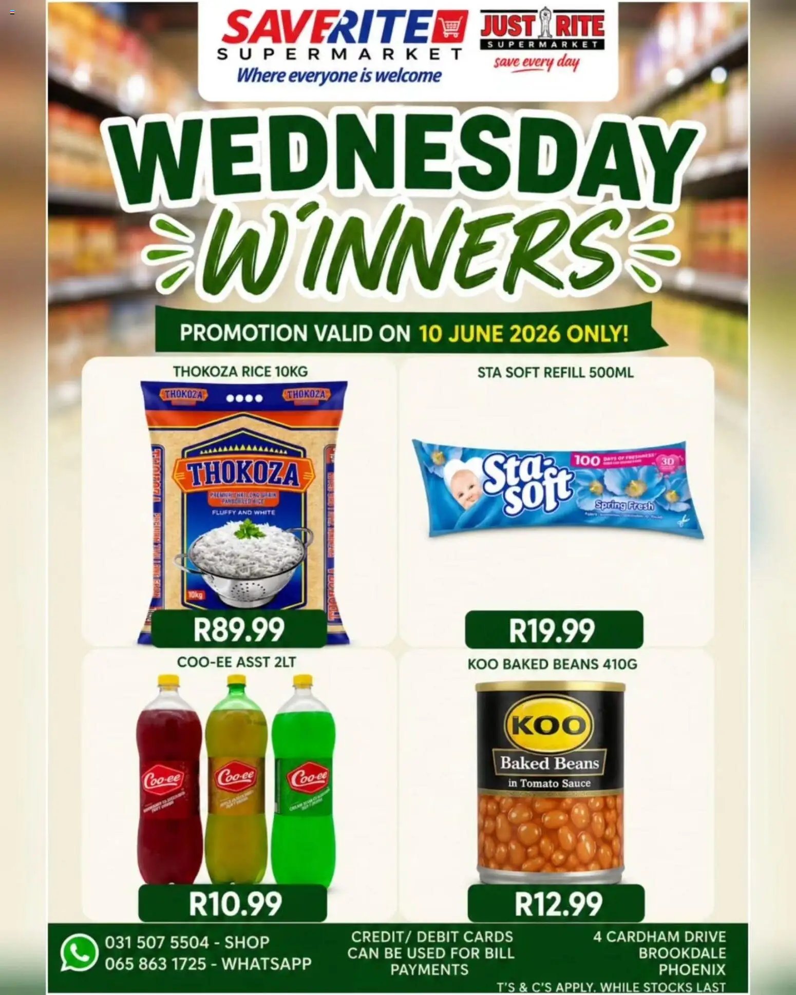 Saverite Wednesday Winners