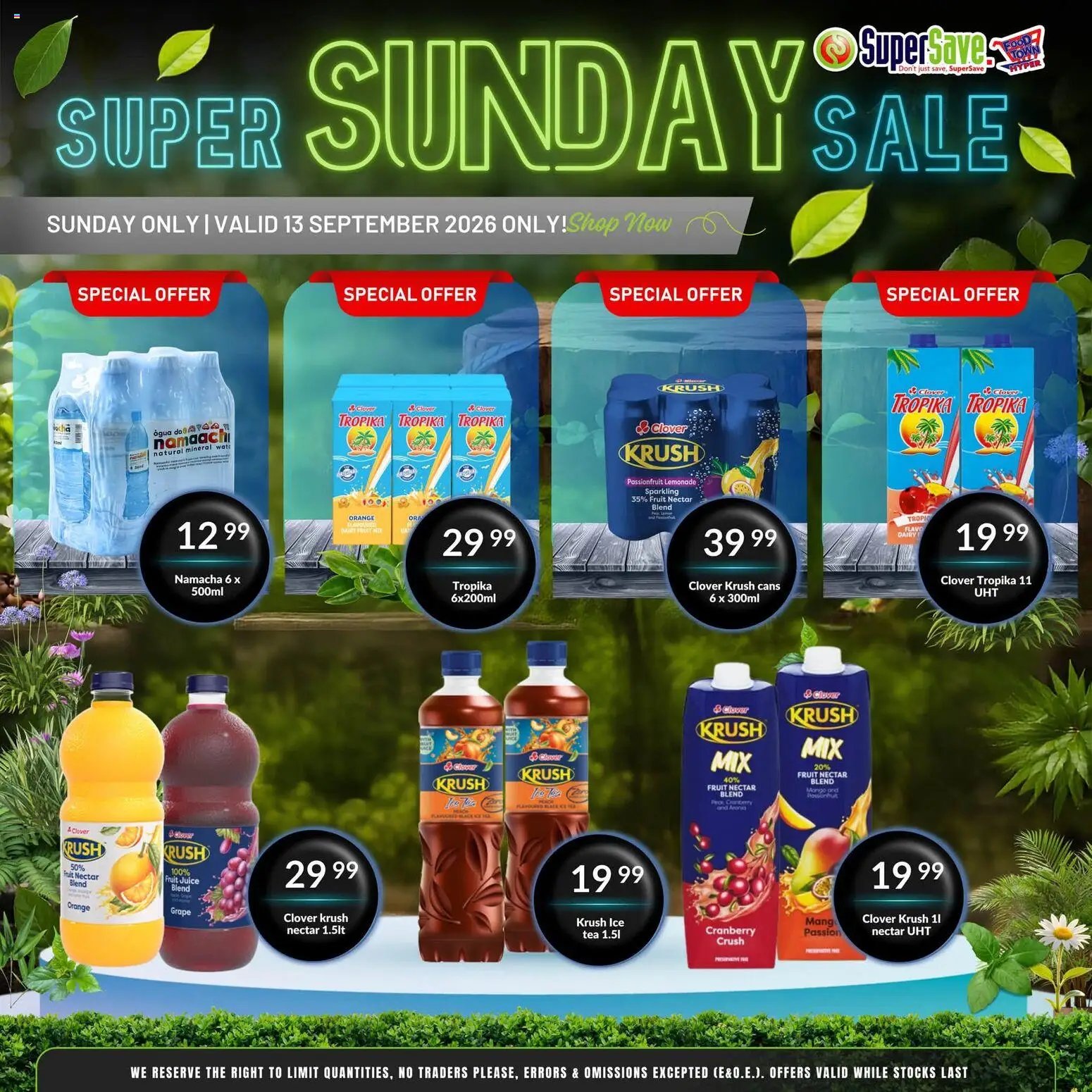 Super Save Sunday Savings