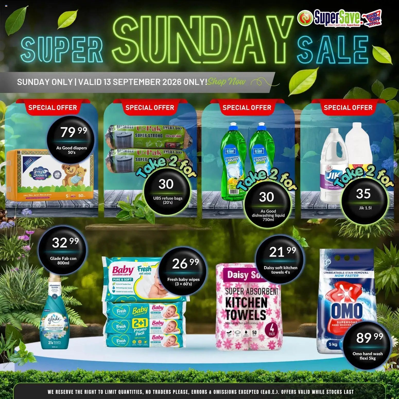 Super Save Sunday Savings