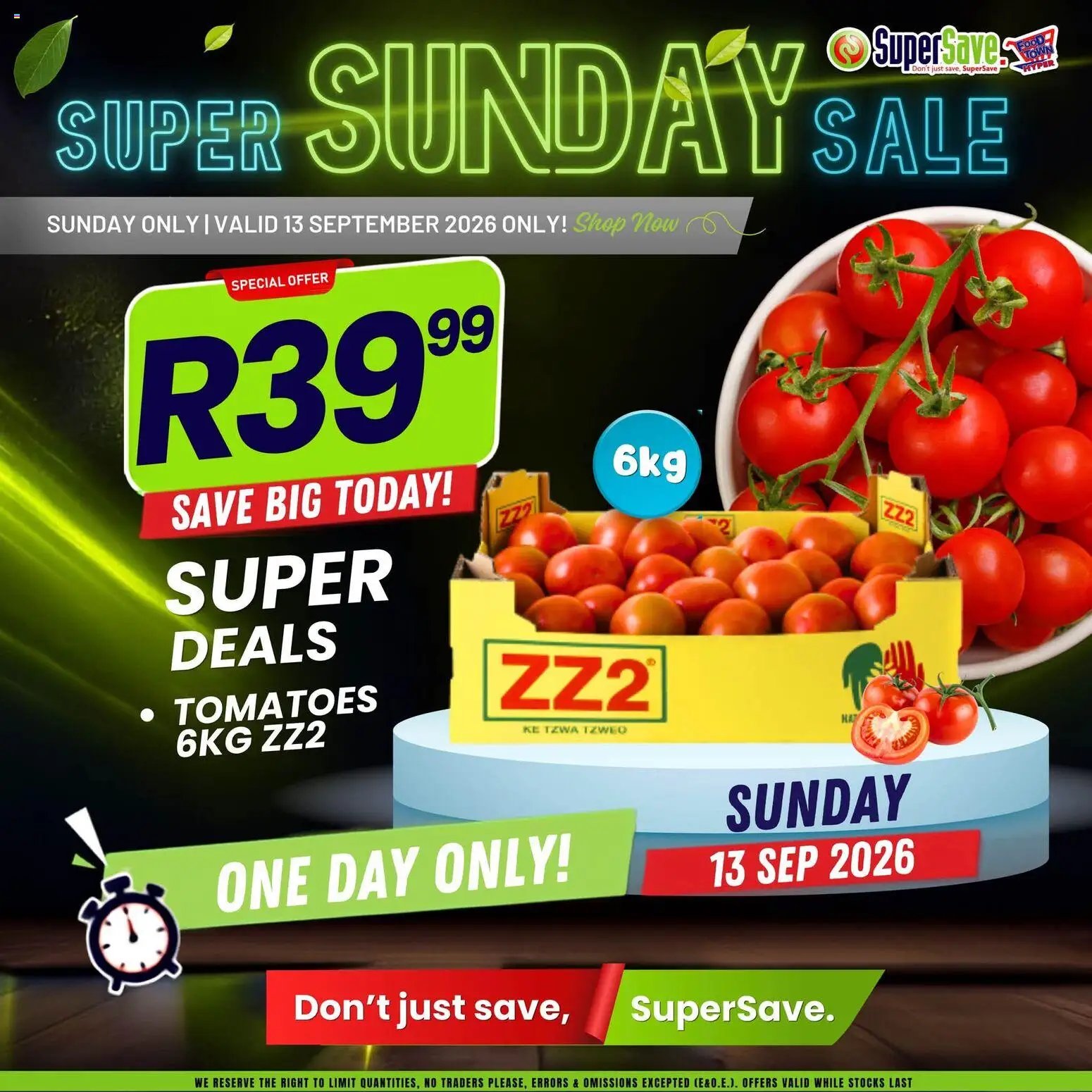 Super Save Sunday Savings