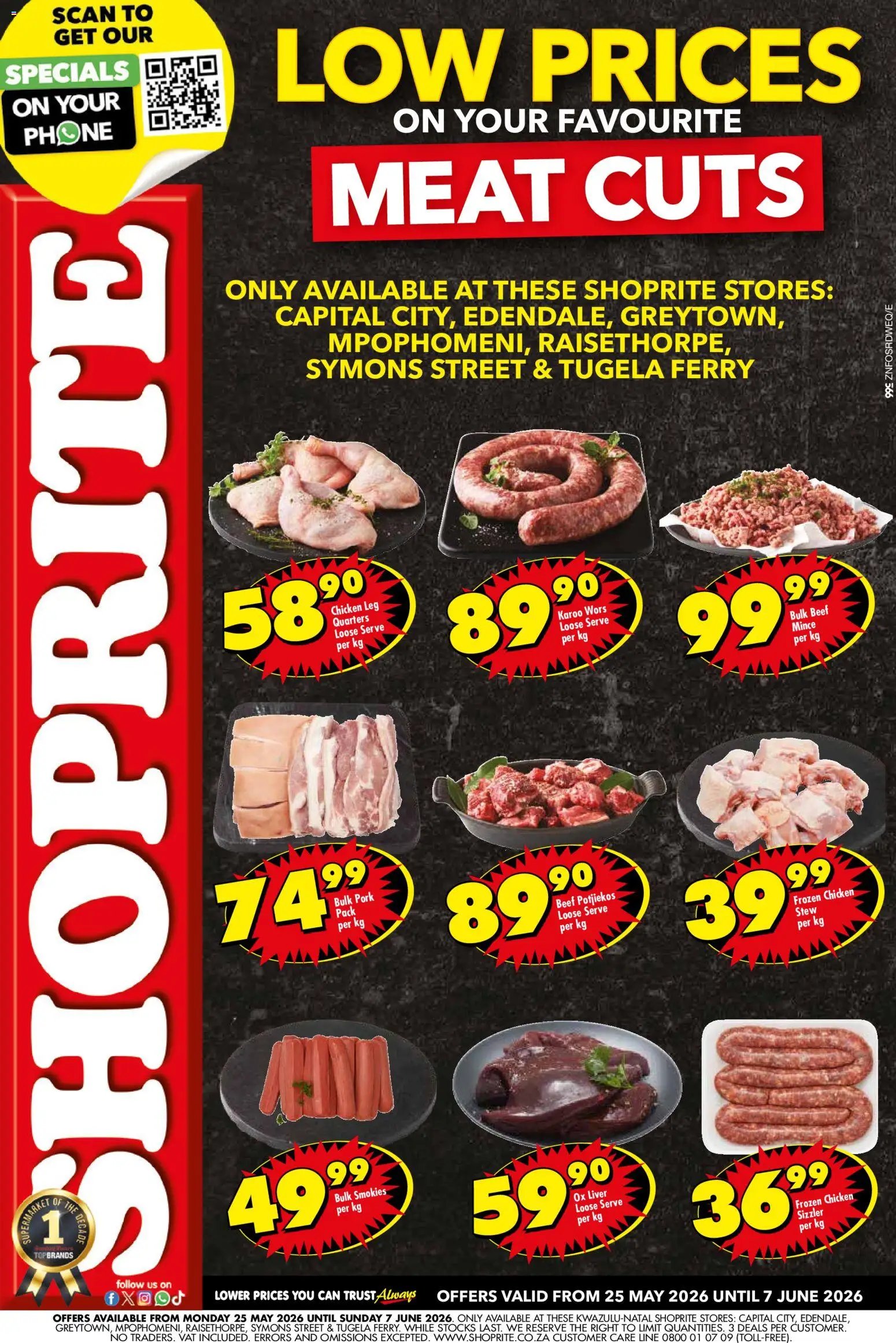 Shoprite KwaZulu-Natal - Low Price Butchery Meat Cuts Exclusive