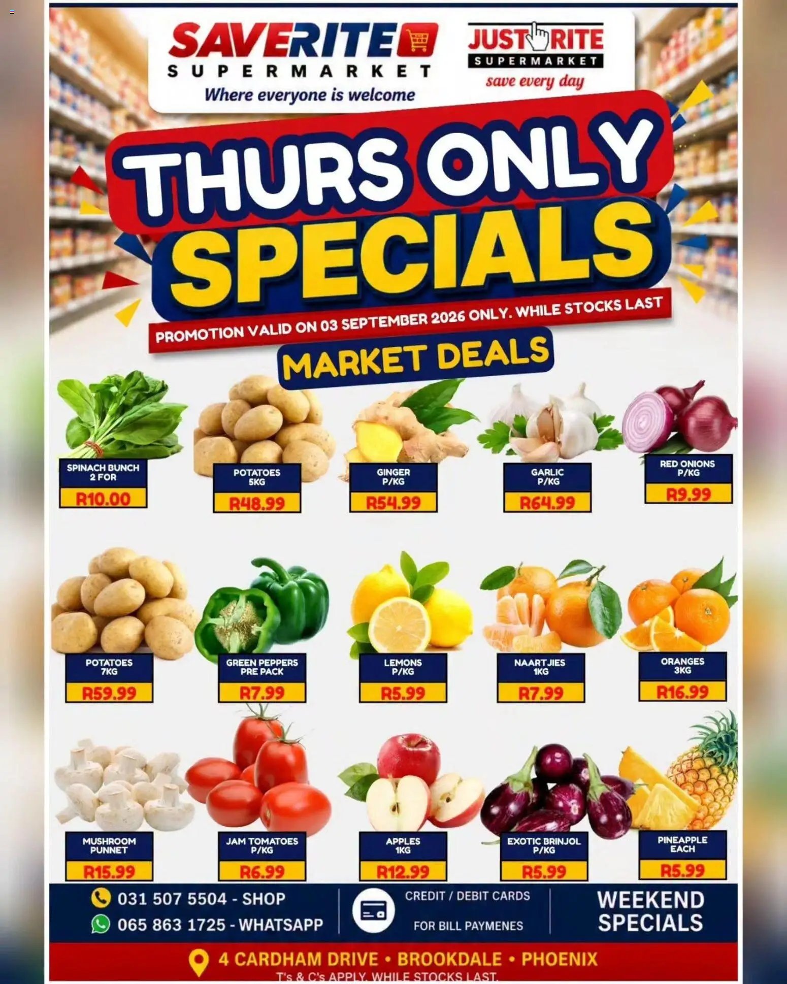 Saverite Thurs Only Specials