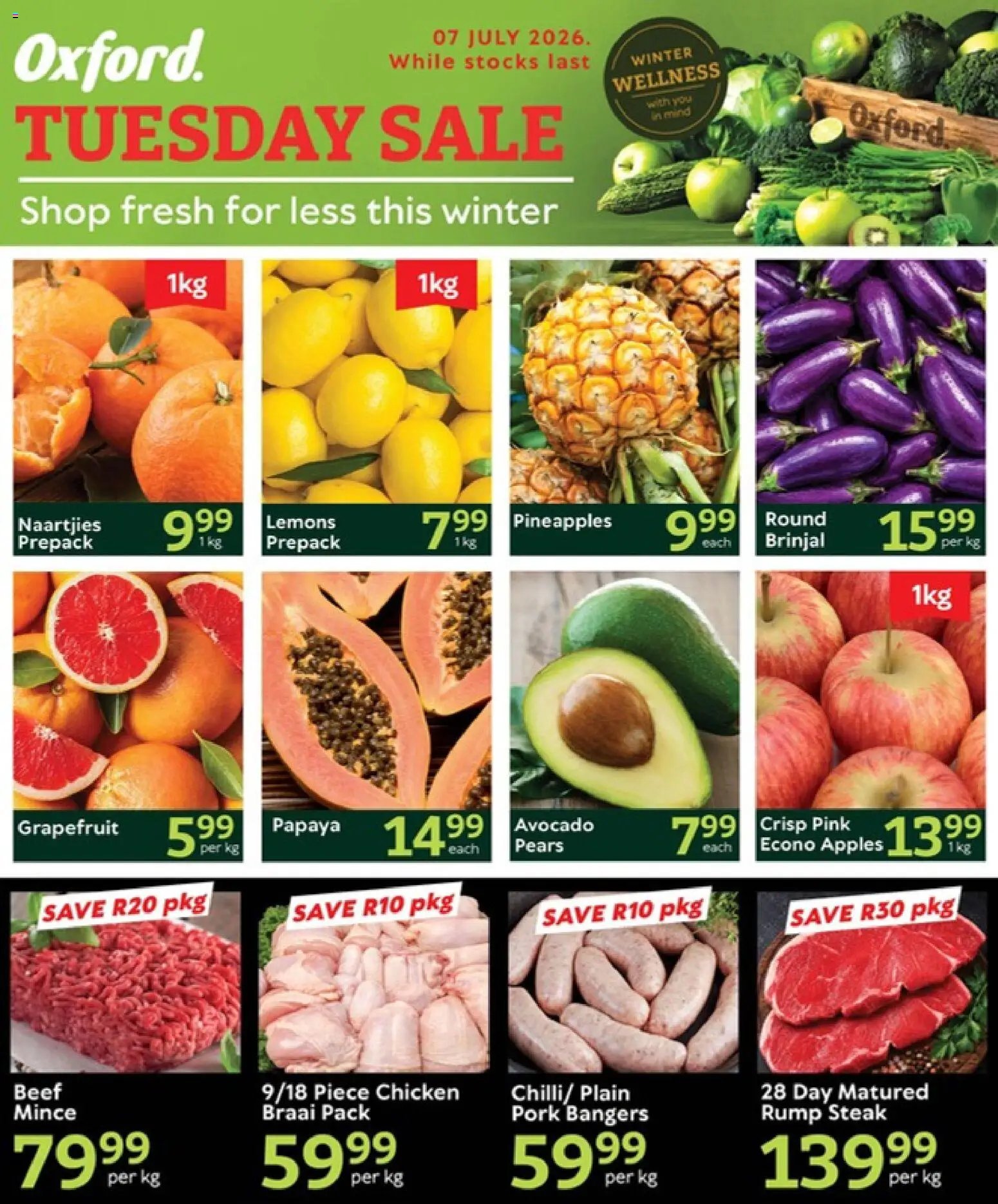 Oxford Freshmarket Tuesday Sale
