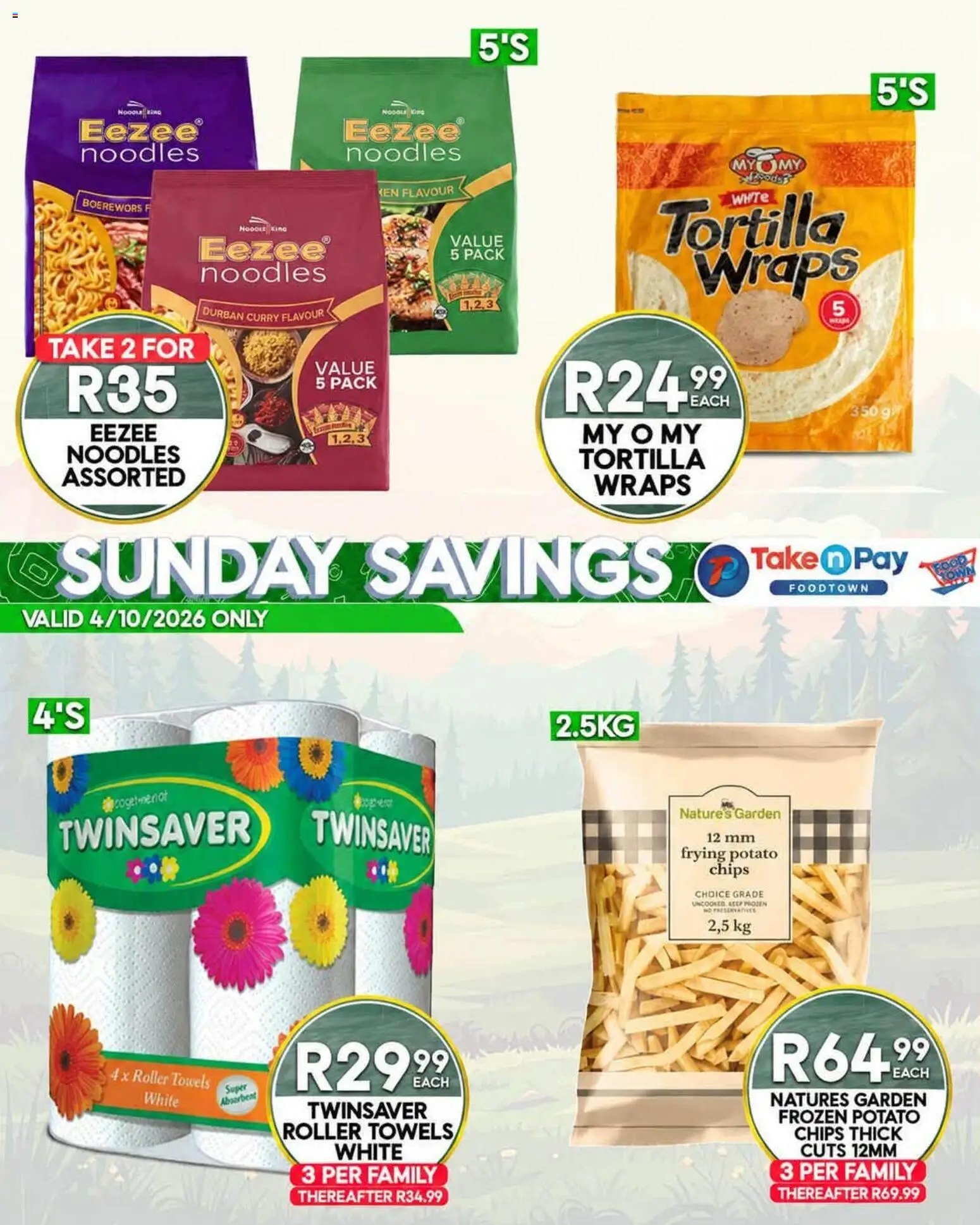 Take n Pay Sunday Specials