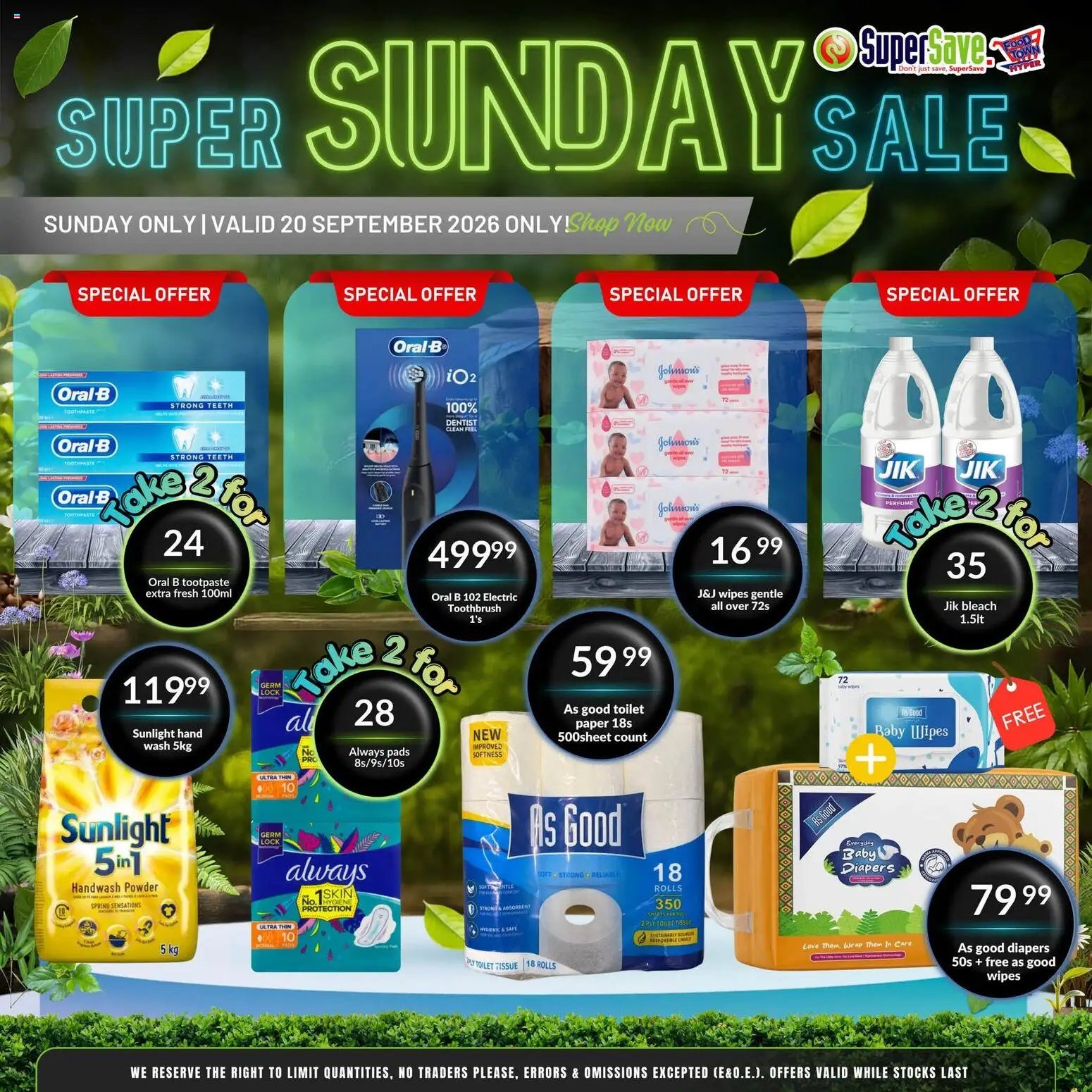 Super Save Sunday Savings