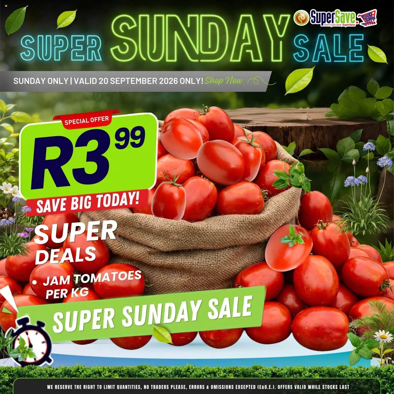 Super Save Sunday Savings