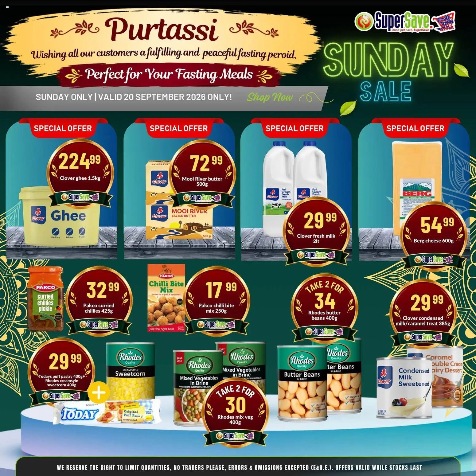 Super Save Sunday Savings