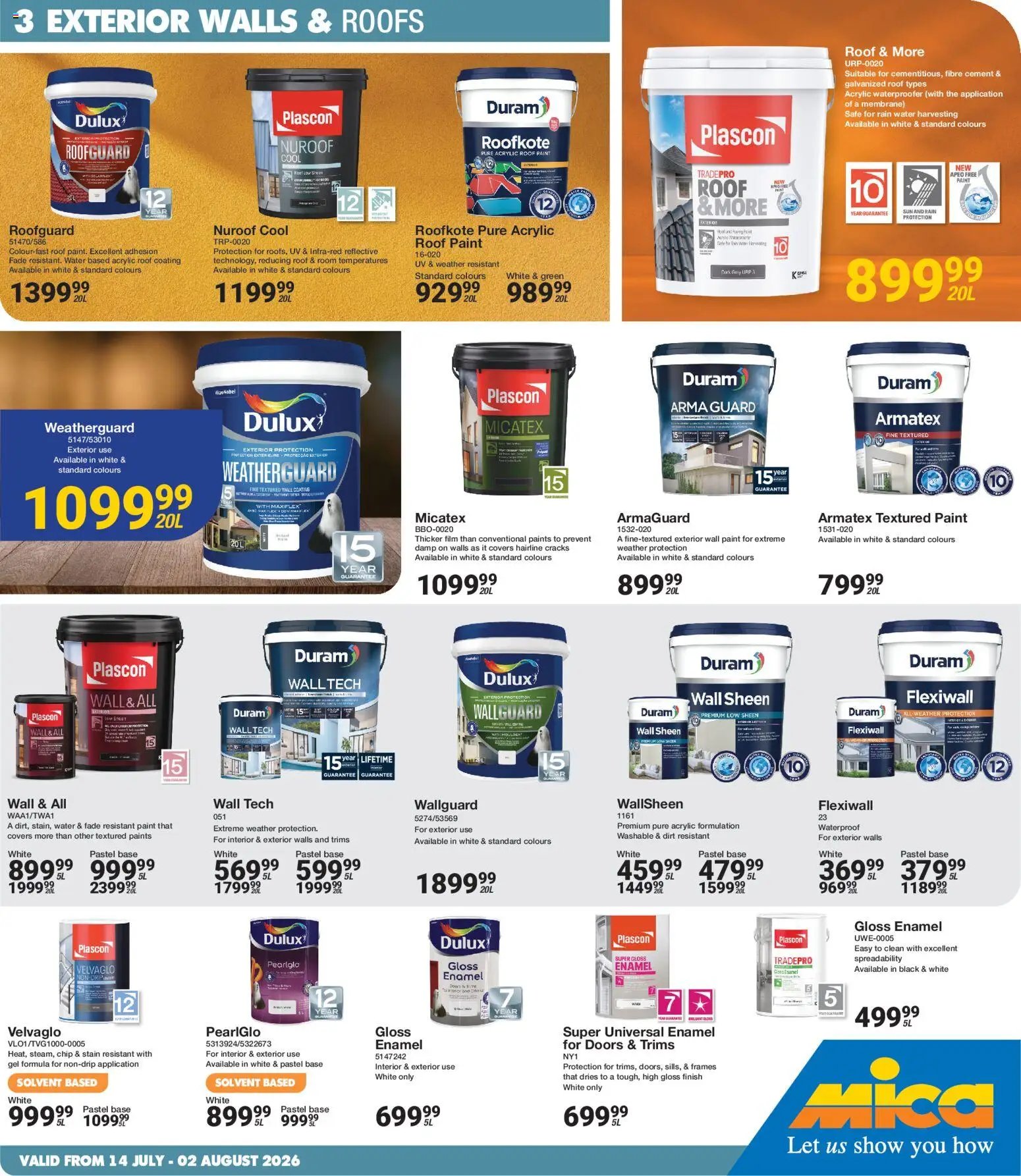 MICA Specials