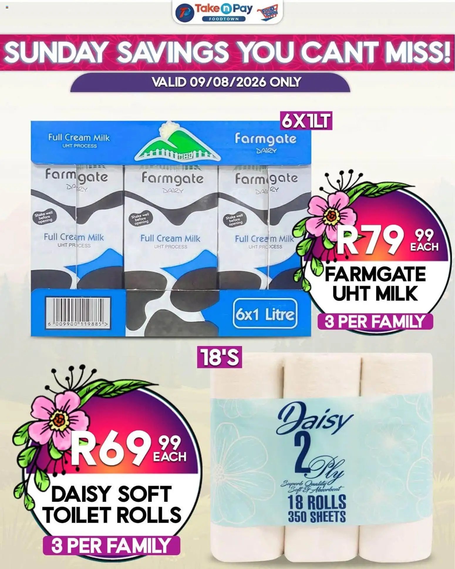 Take n Pay Sunday Specials