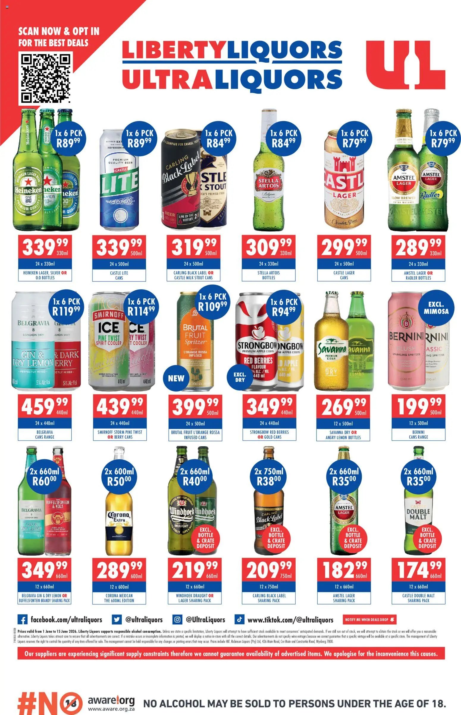 Ultra Liquors Liberty Liquors Specials