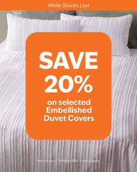 Sheet Street Save 20% on selected embellished duvet covers