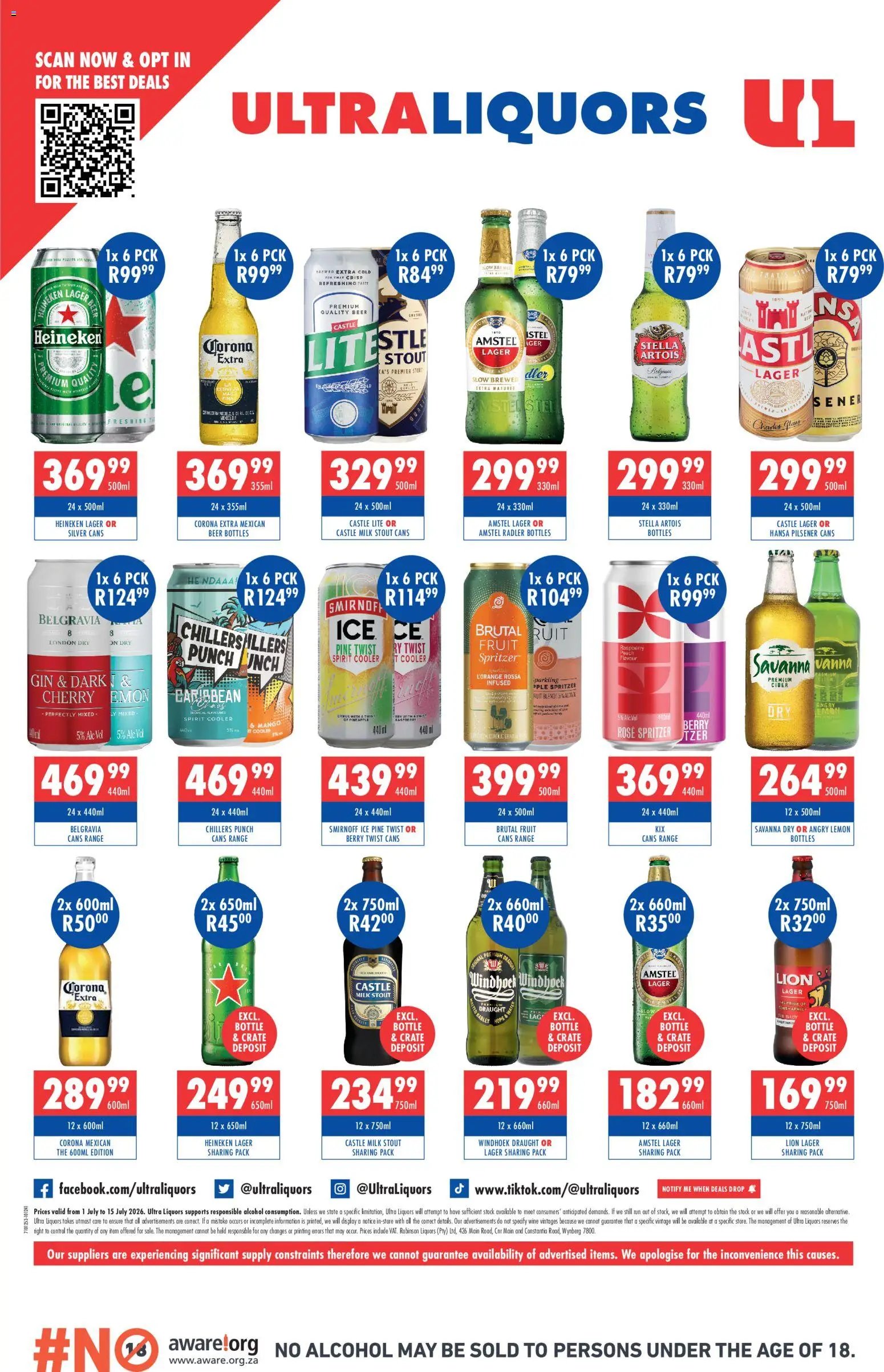 Ultra Liquors Specials