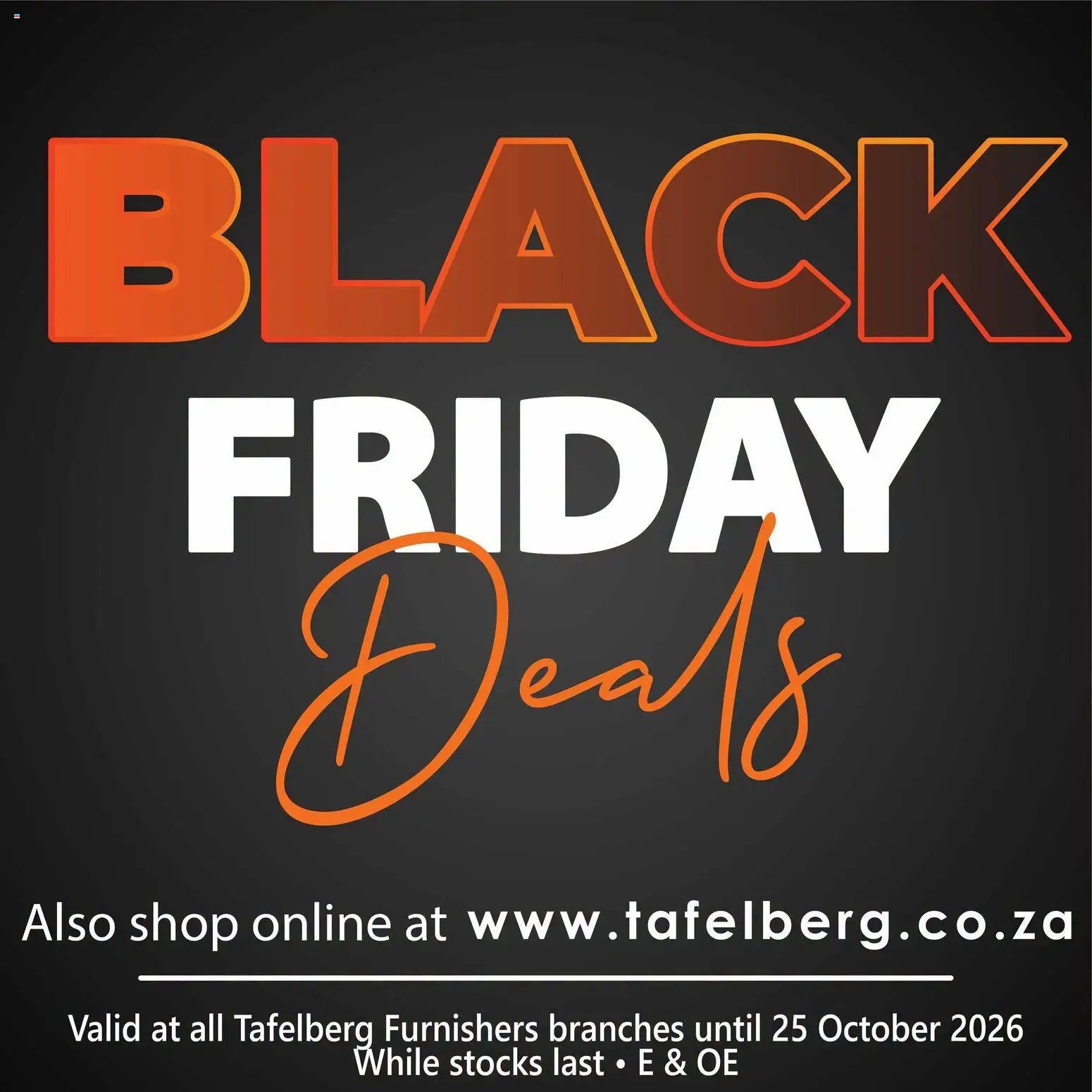 Tafelberg Furnishers Black Friday