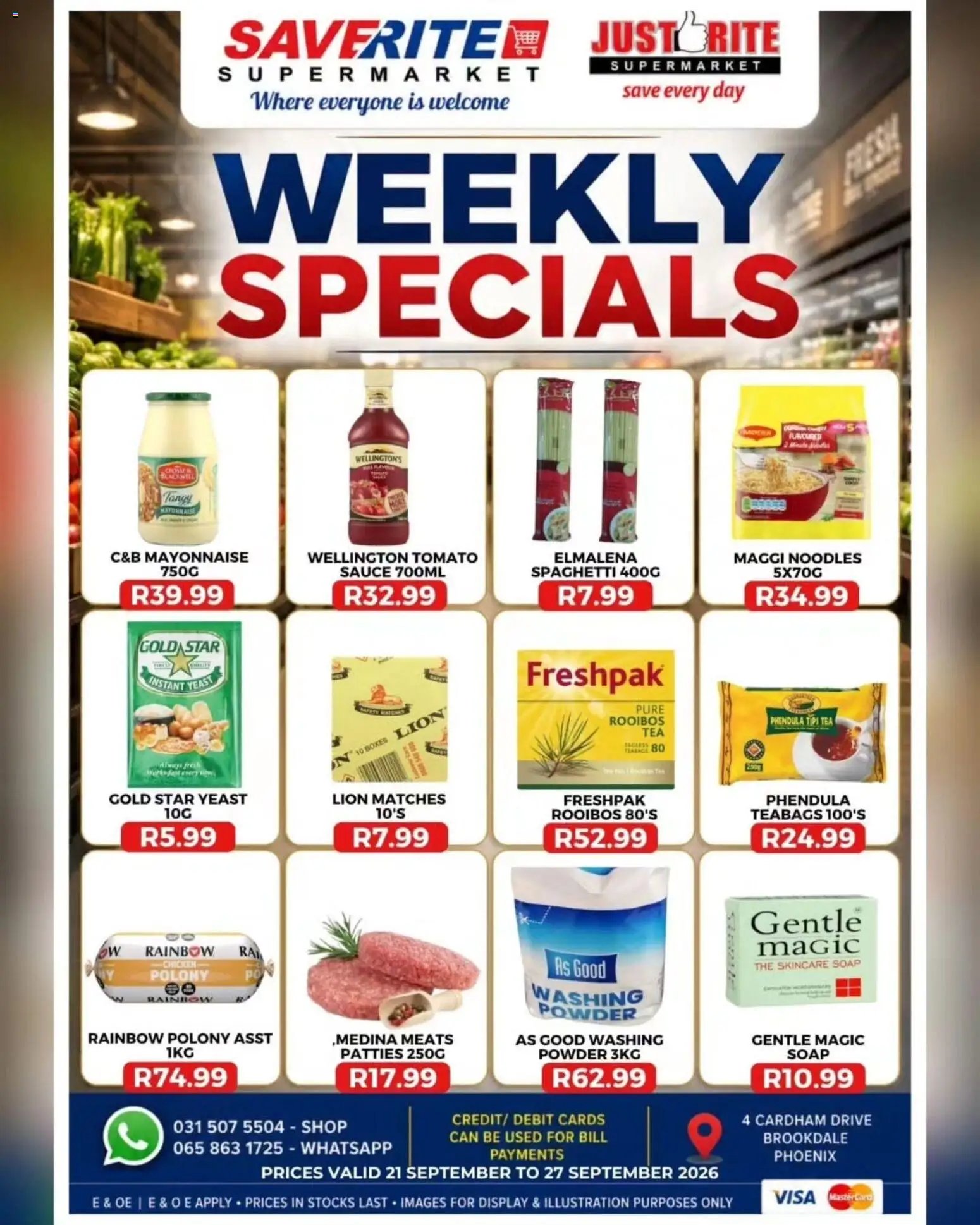 Saverite Specials