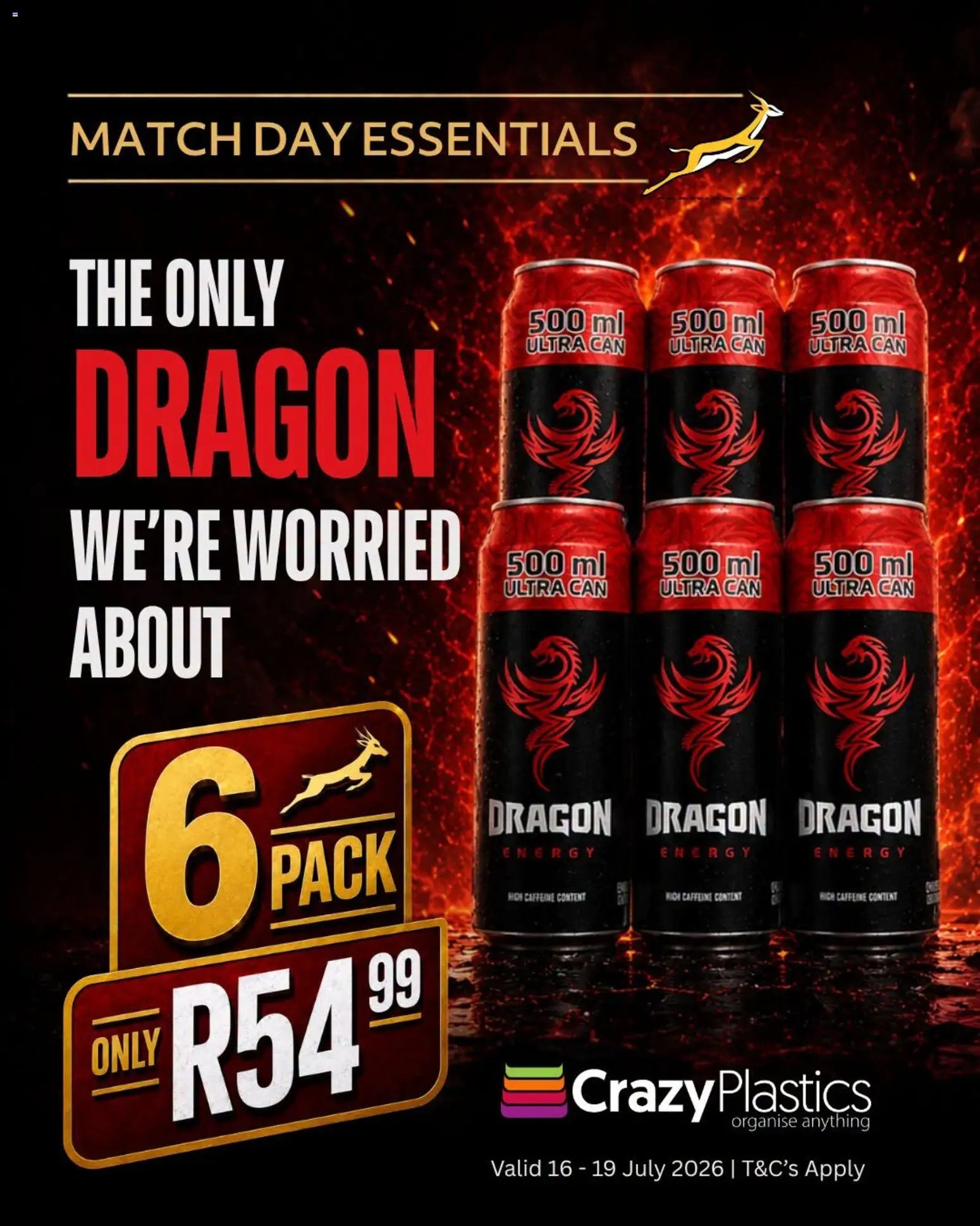 Crazy Plastics Match day essentials