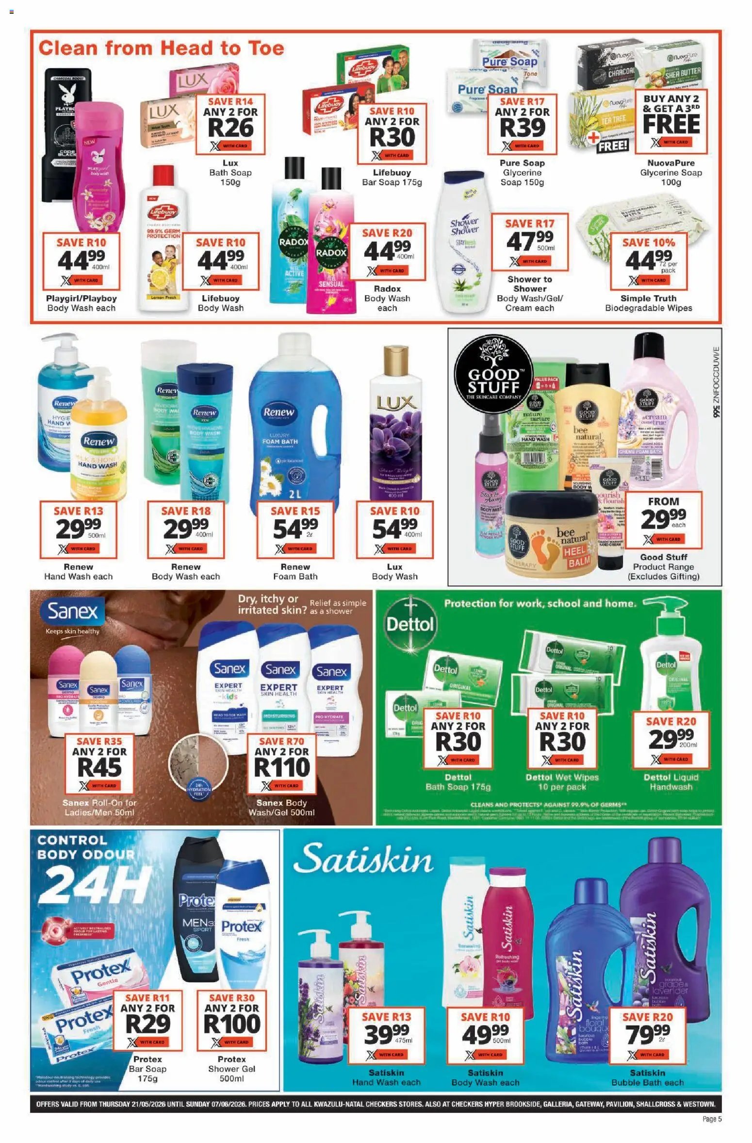Checkers - Kwazulu Natal - Personal Care Promotion KwaZulu