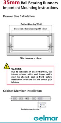 Gelmar - 35mm Ball Bearing Runners
