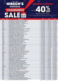 Hirsch's Montana Clearance Sale