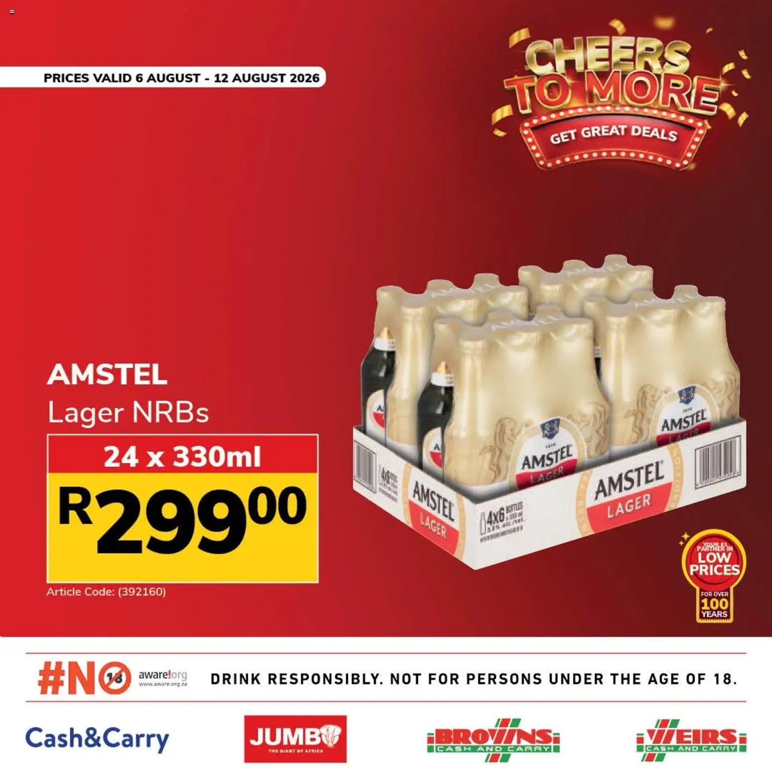 Jumbo Cheers to more liquor specials
