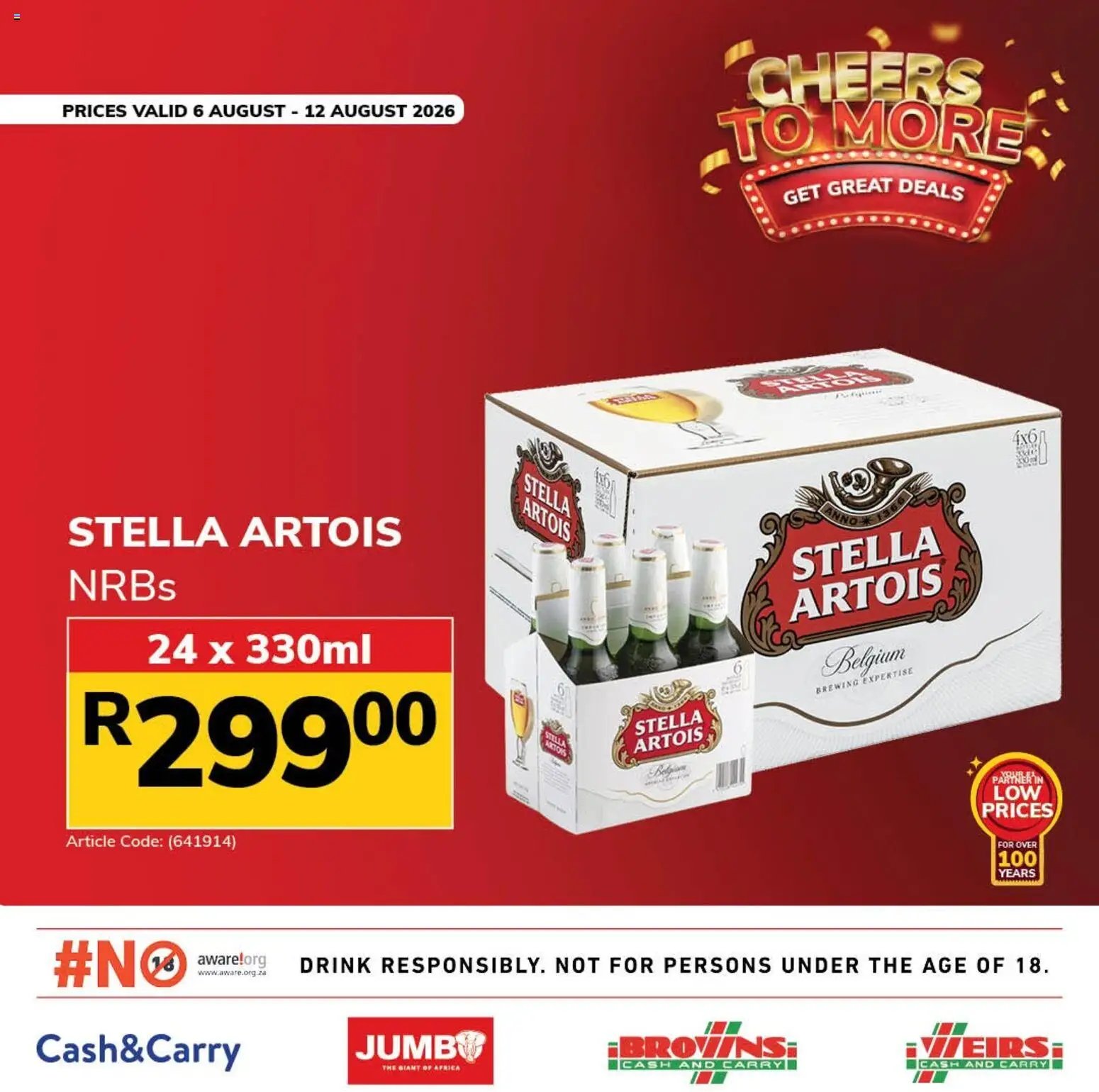 Jumbo Cheers to more liquor specials