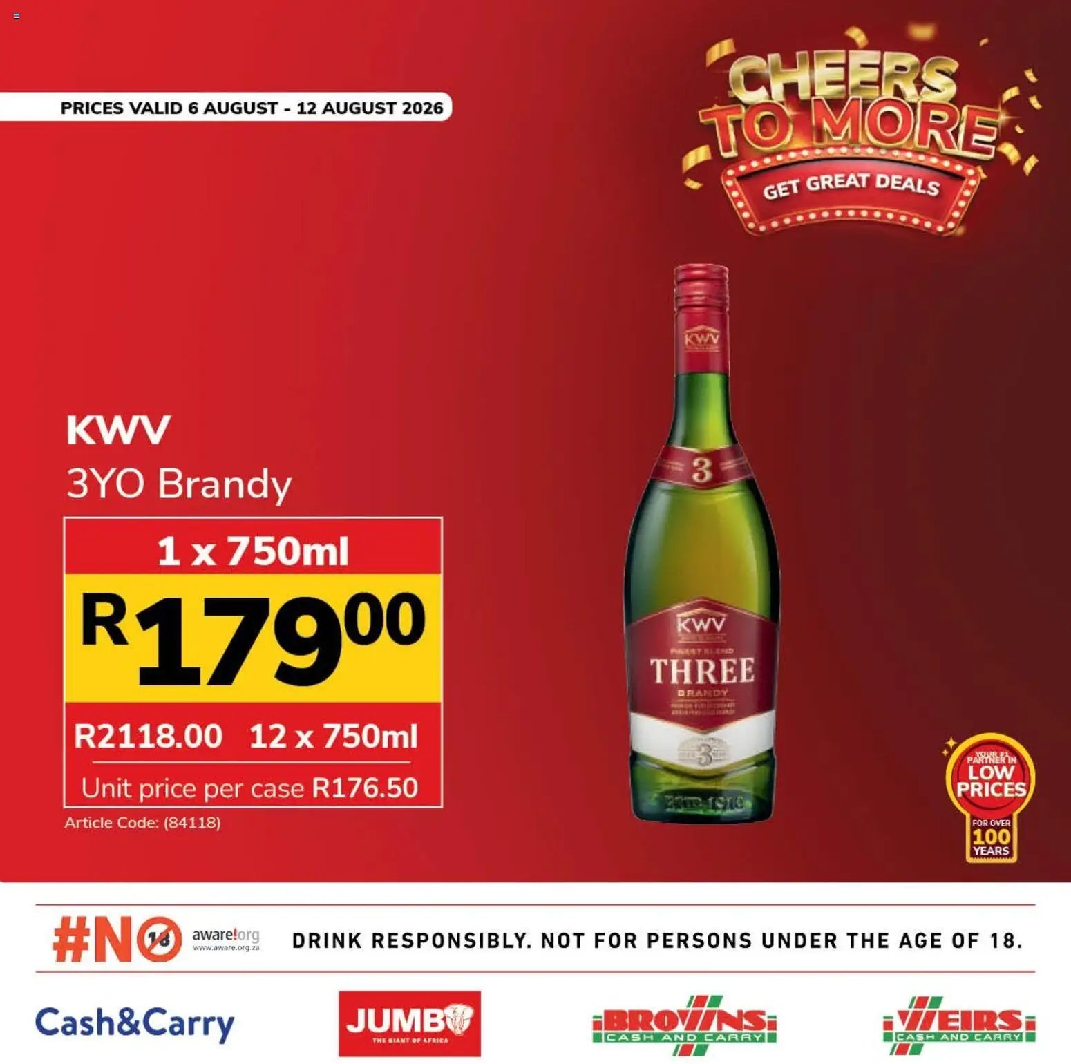 Jumbo Cheers to more liquor specials