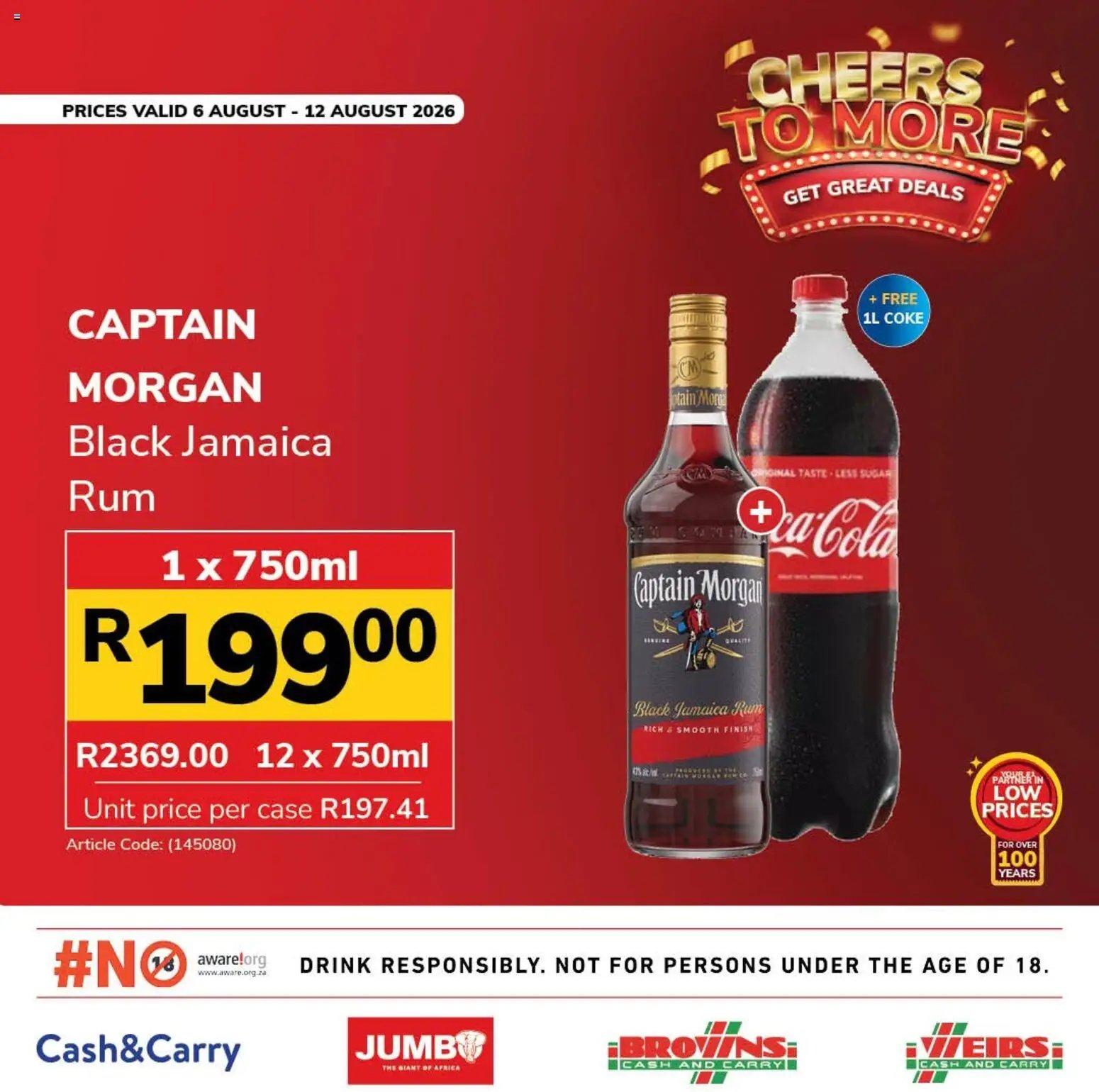 Jumbo Cheers to more liquor specials