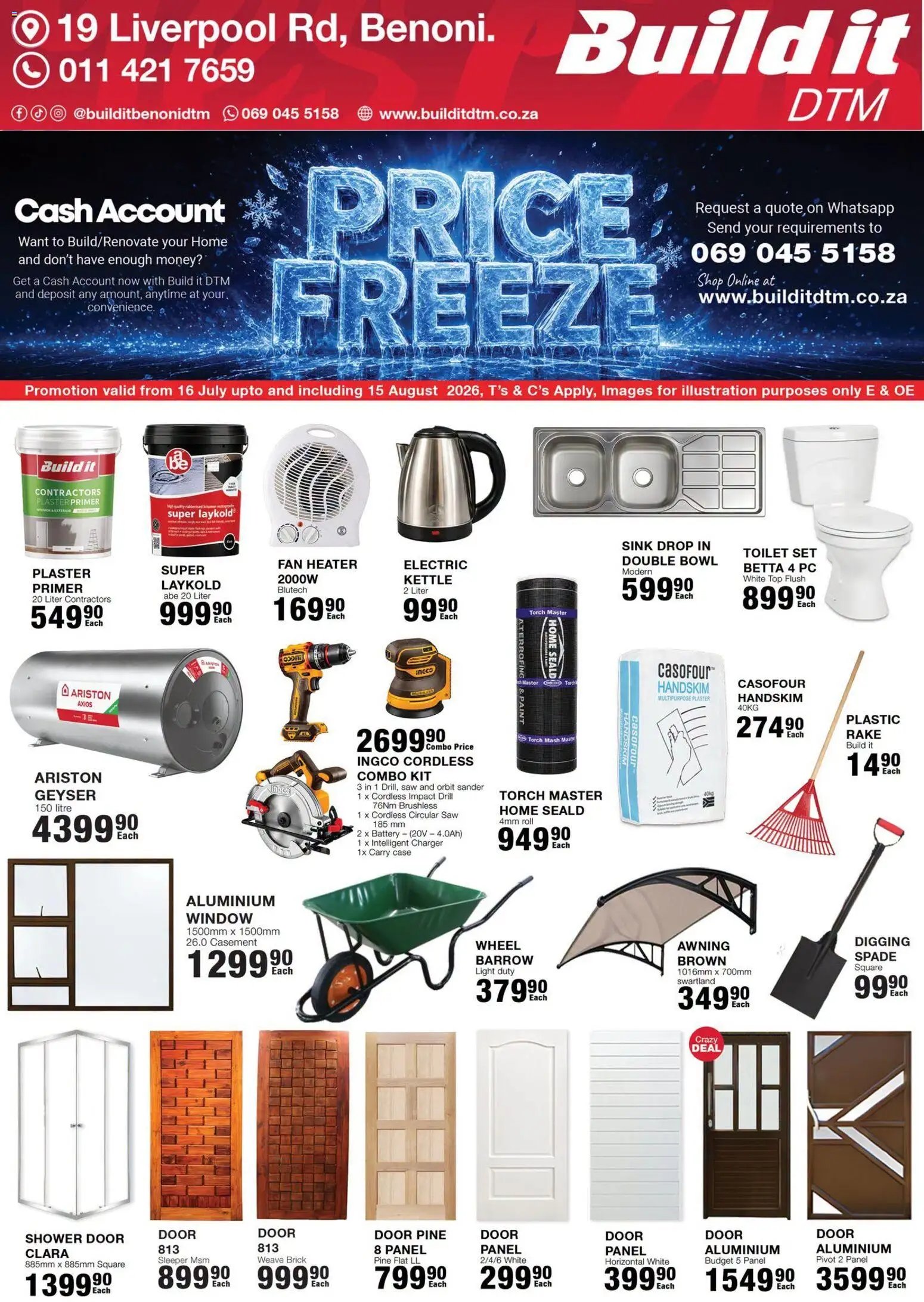 Build It Gauteng - Price Freeze