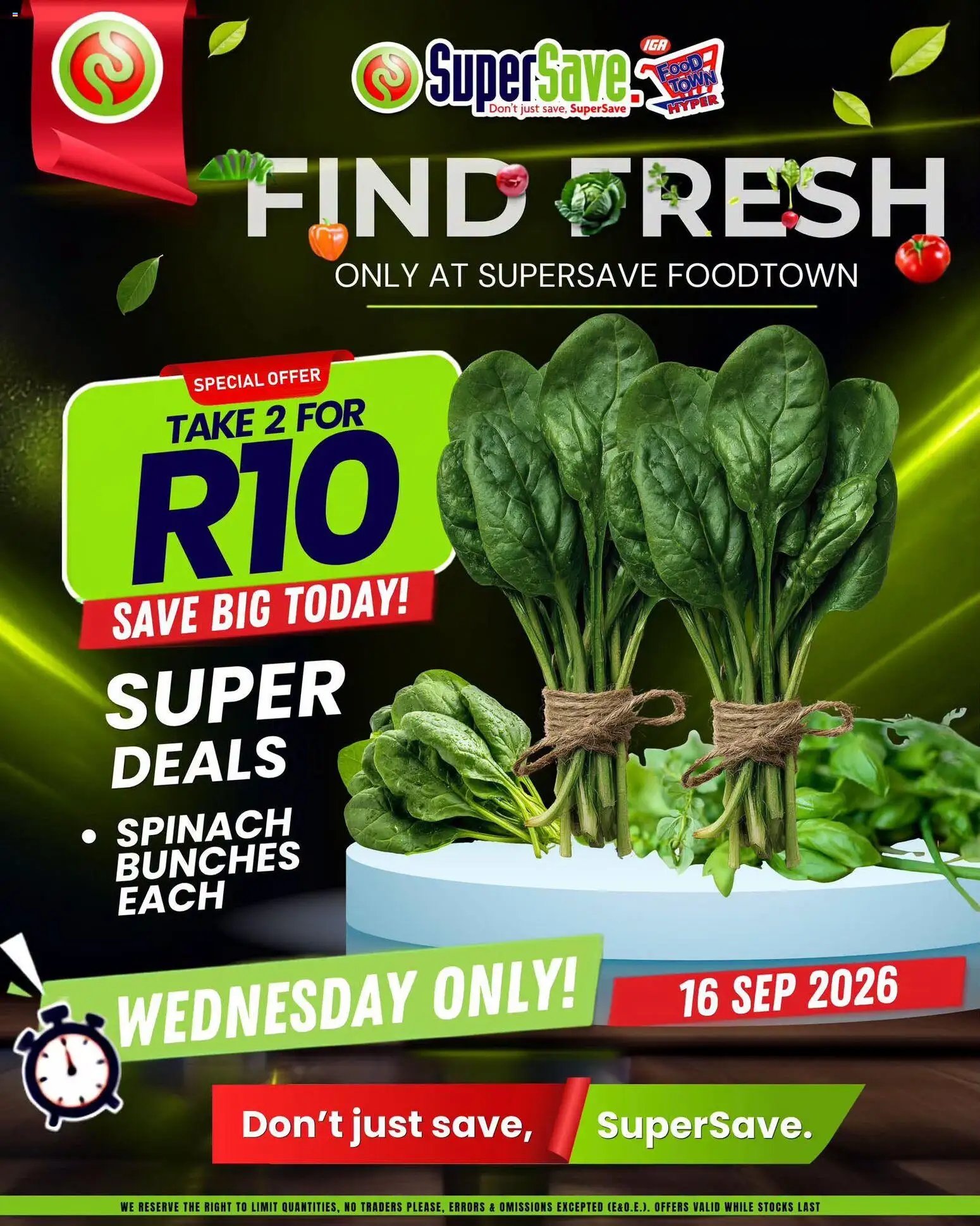 Super Save Spinach deal