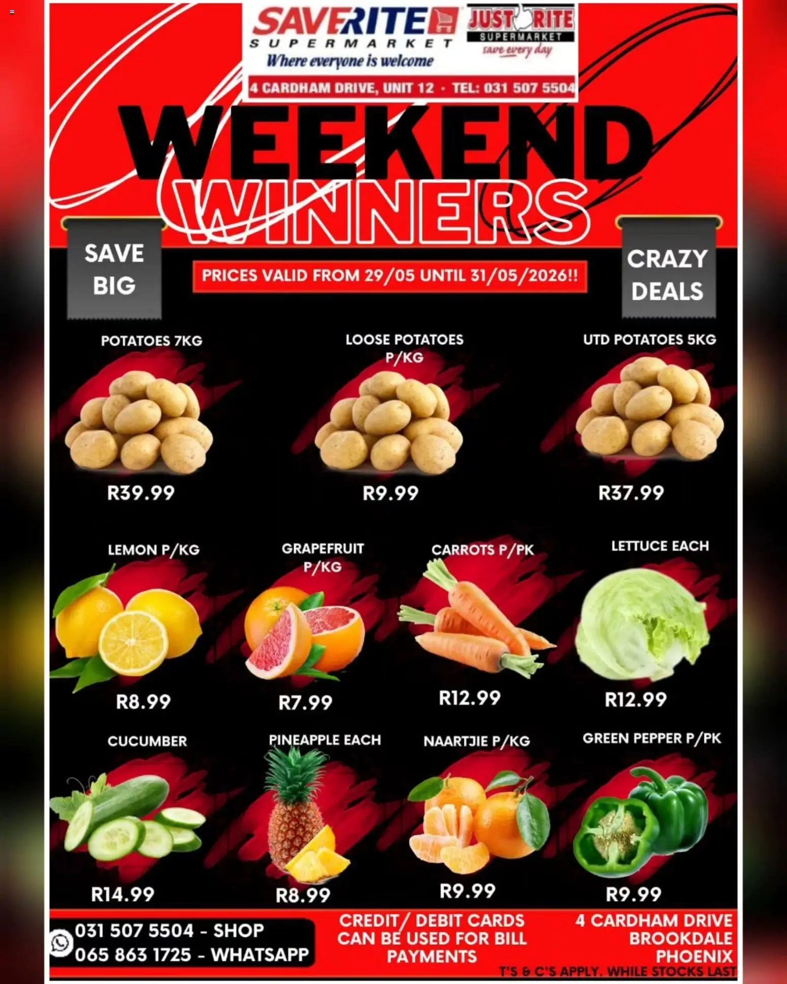 Saverite Weekend Winners