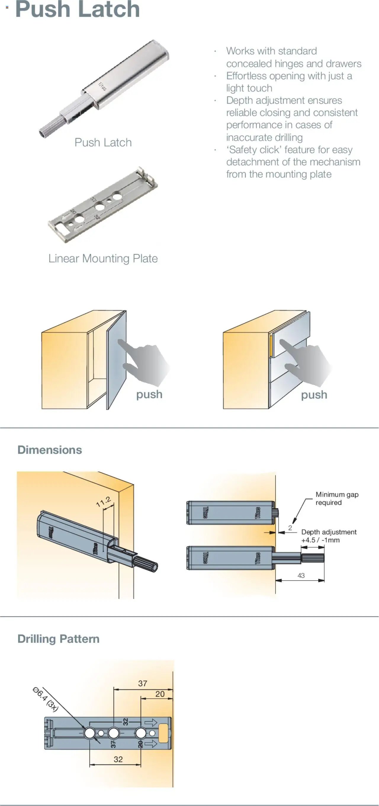 Gelmar - Titus Push Latch