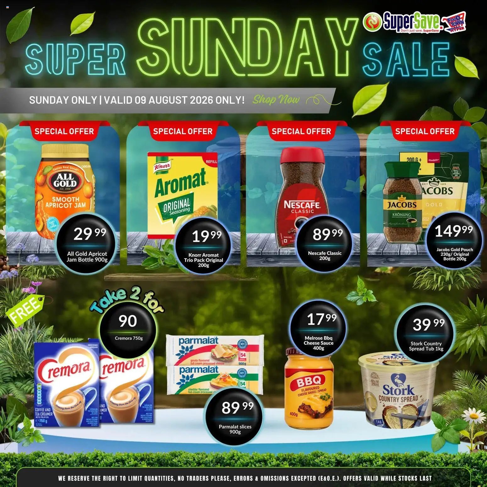 Super Save Sunday Savings