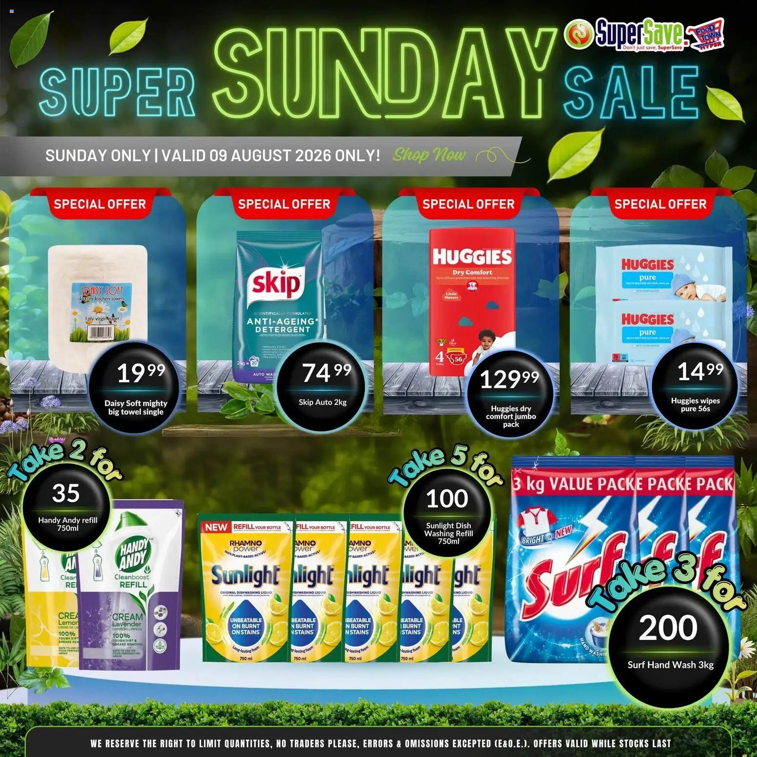 Super Save Sunday Savings