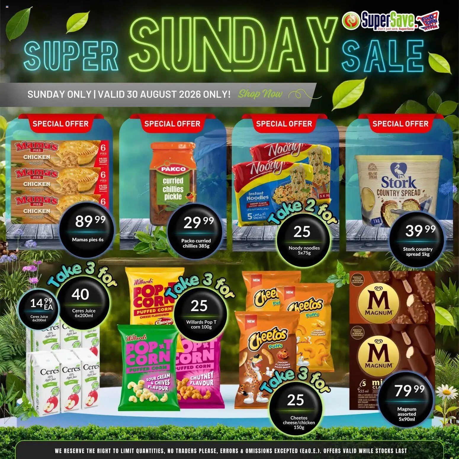 Super Save Sunday Savings