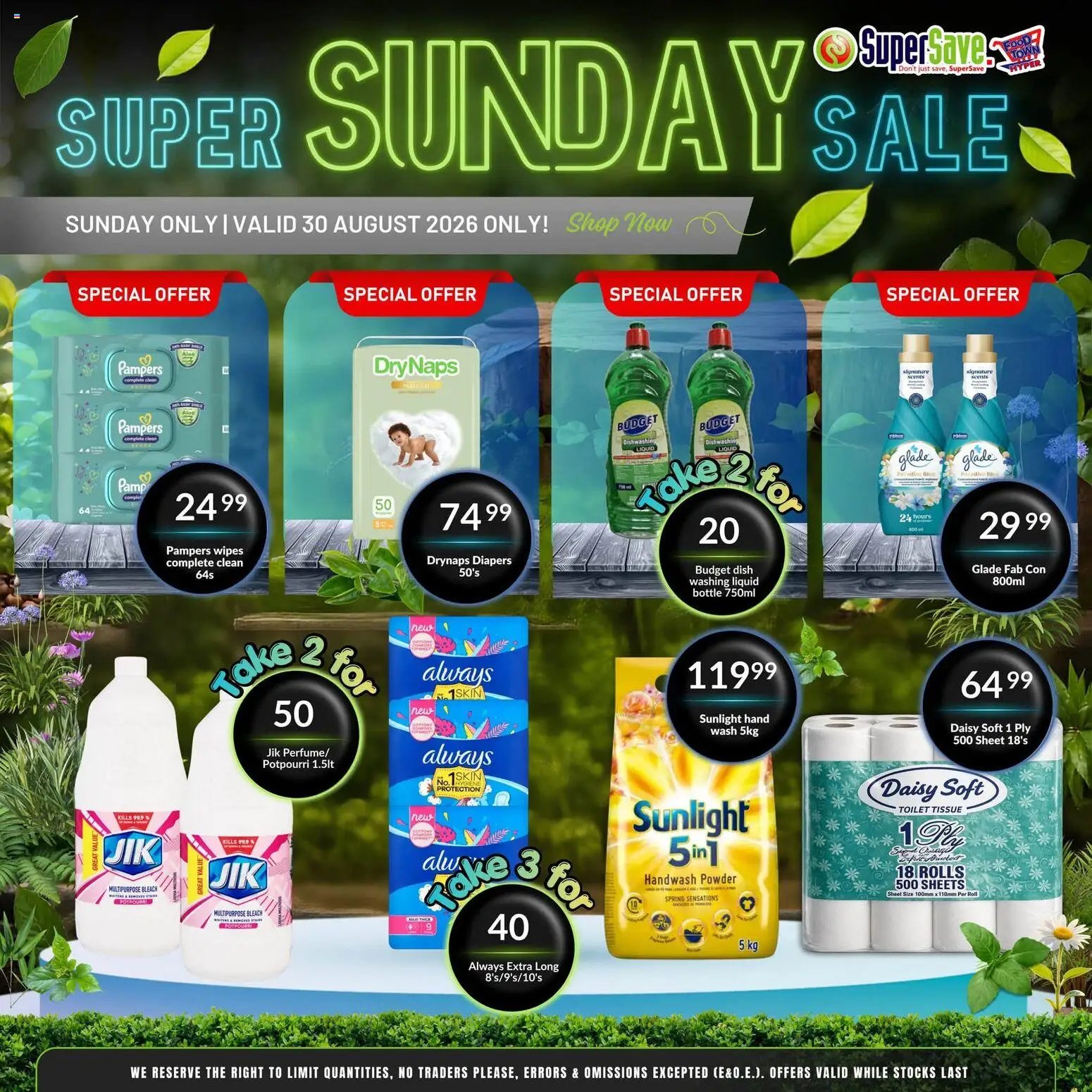 Super Save Sunday Savings