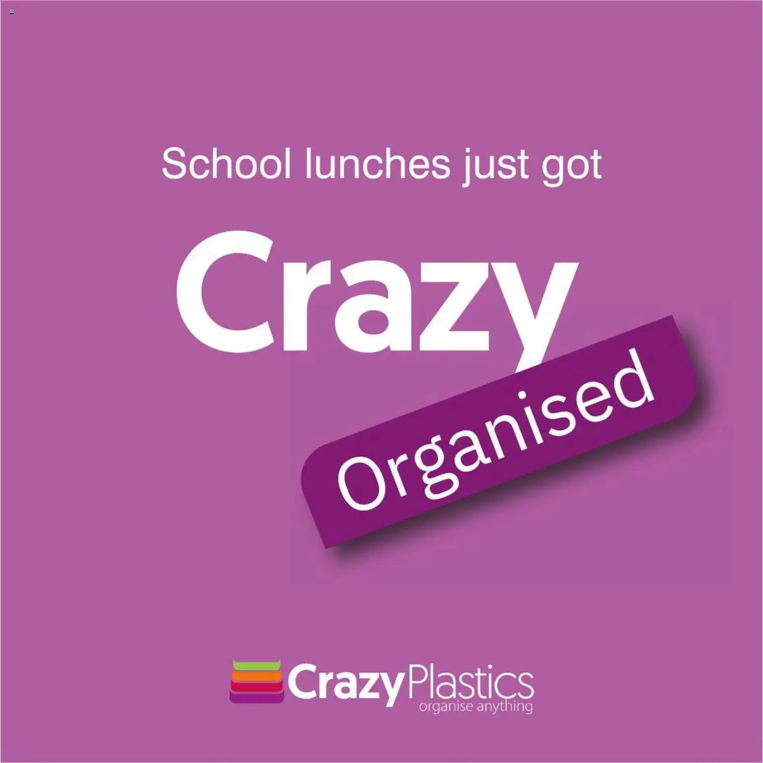 Crazy Plastics School lunch specials
