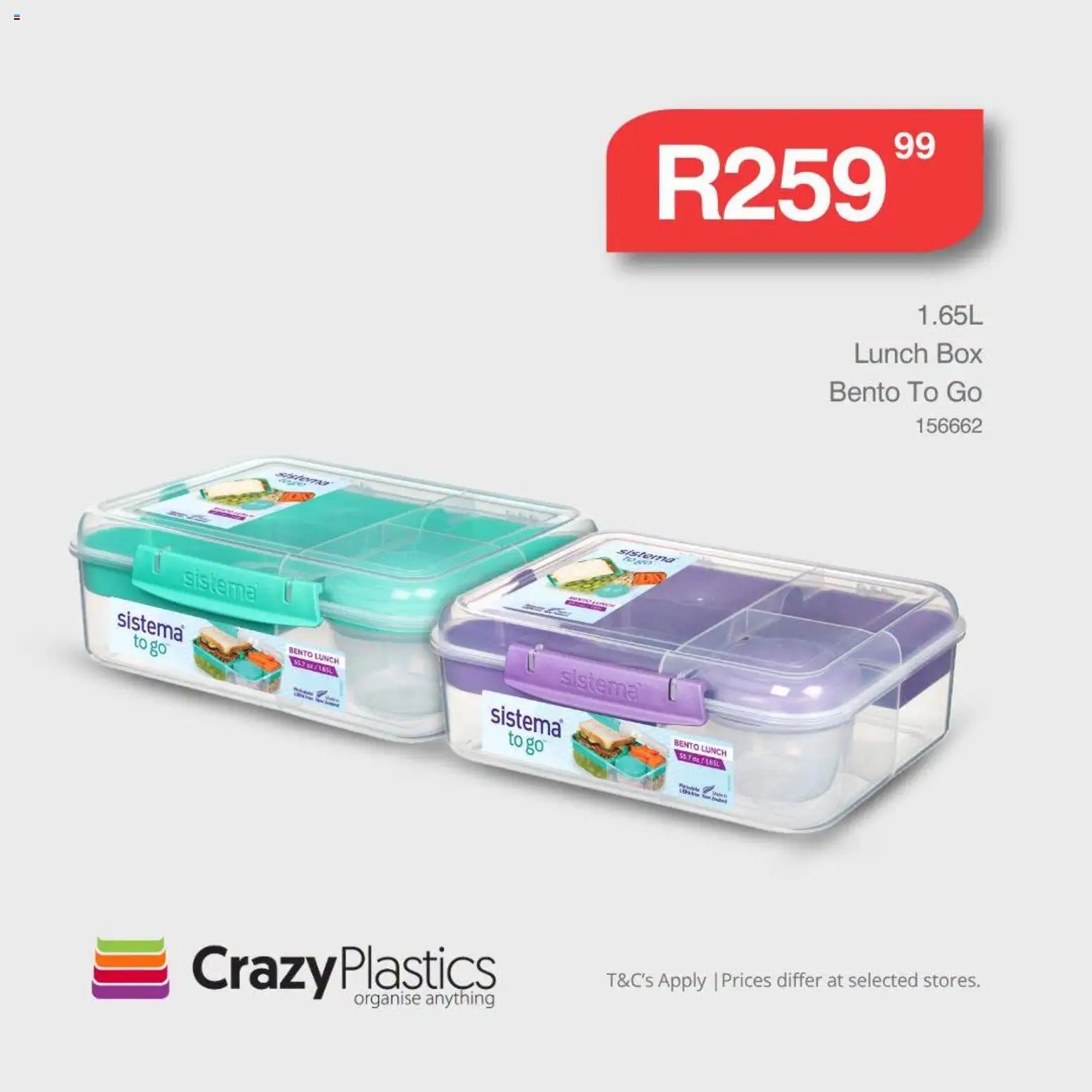 Crazy Plastics School lunch specials