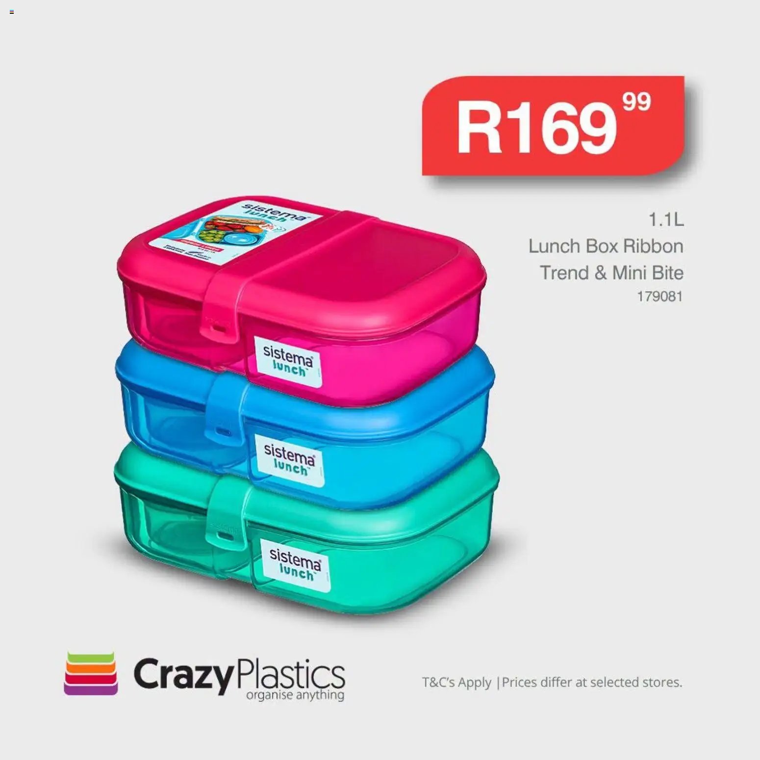 Crazy Plastics School lunch specials