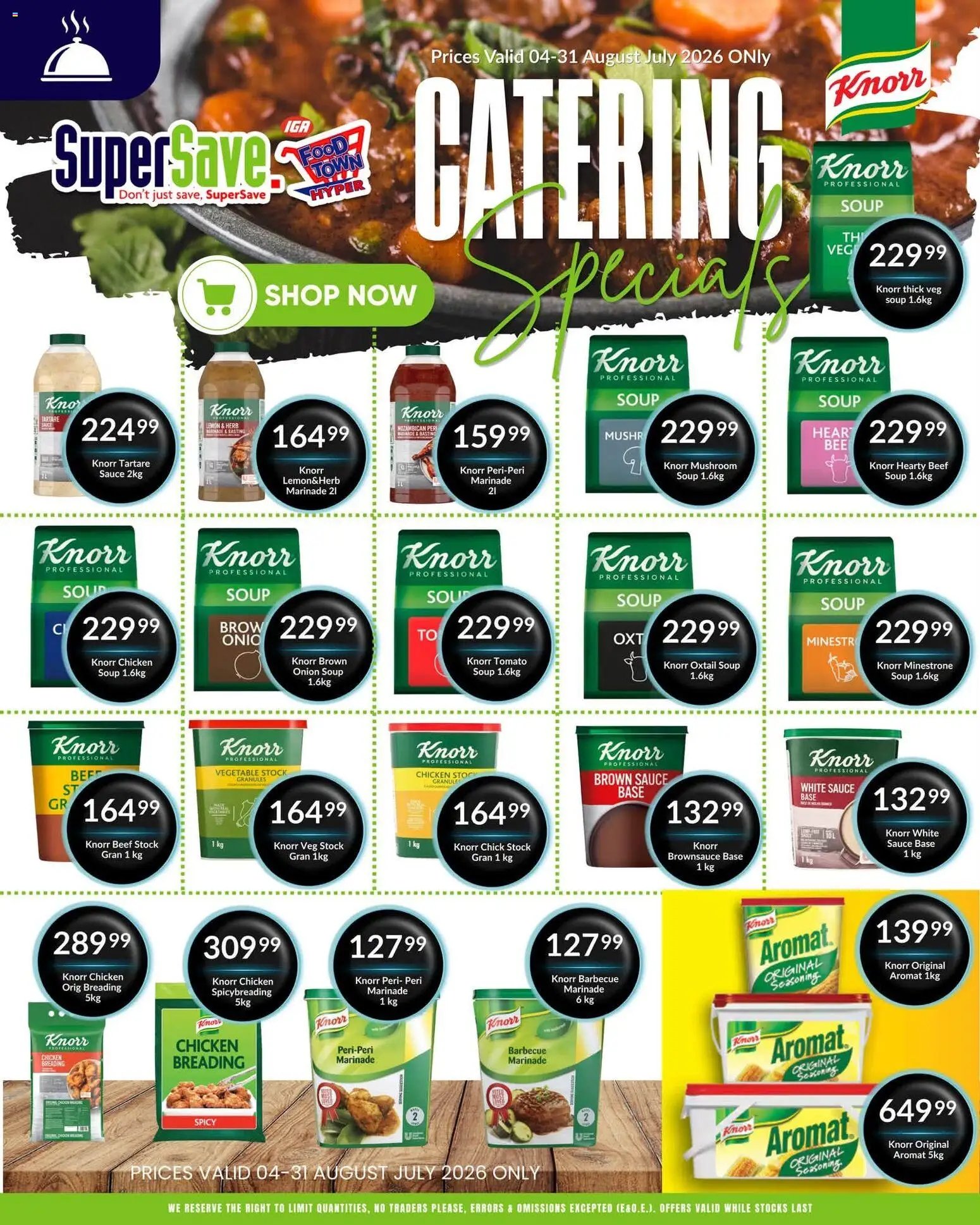 Super Save Catering specials - Amazing deals