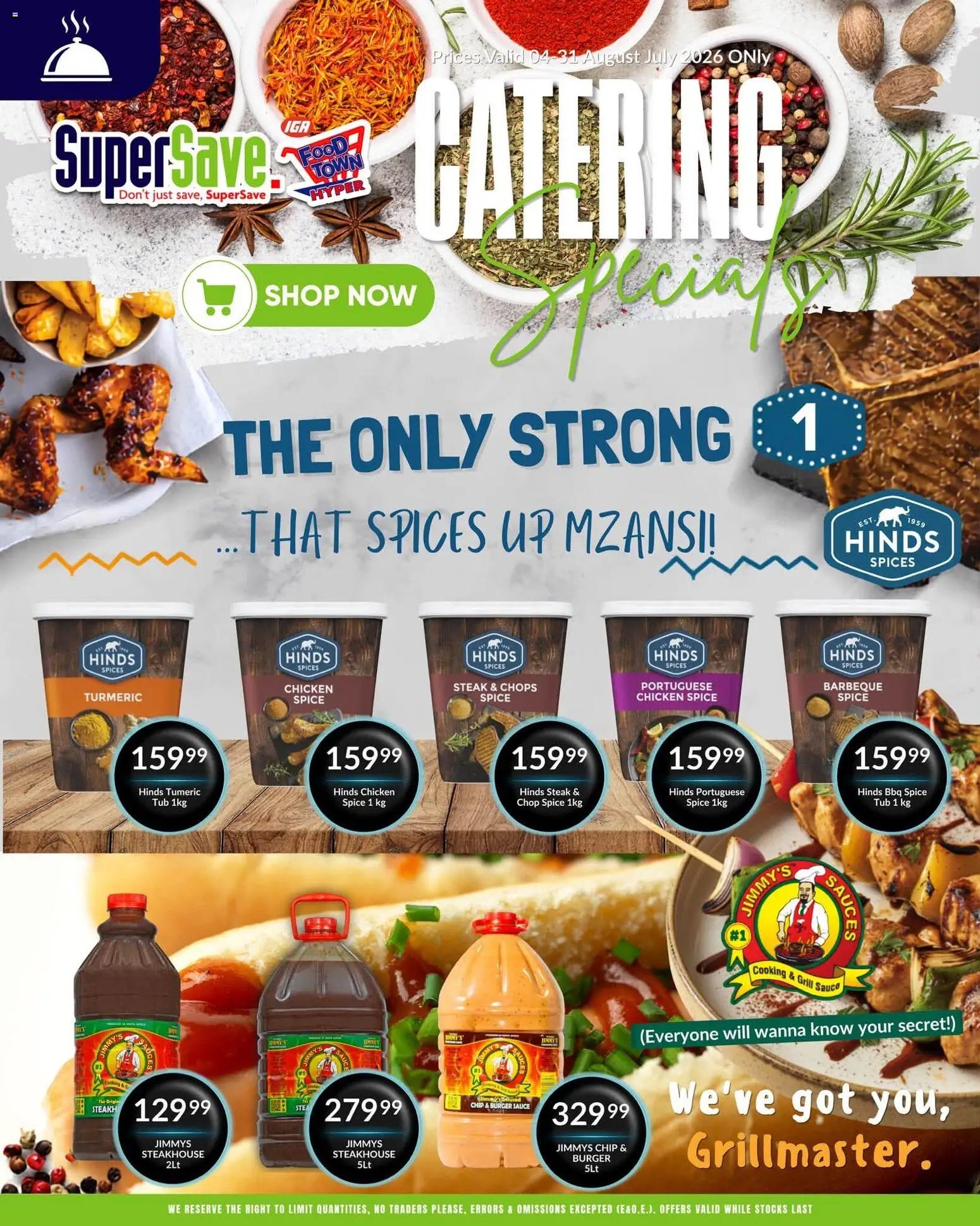 Super Save Catering specials - Amazing deals