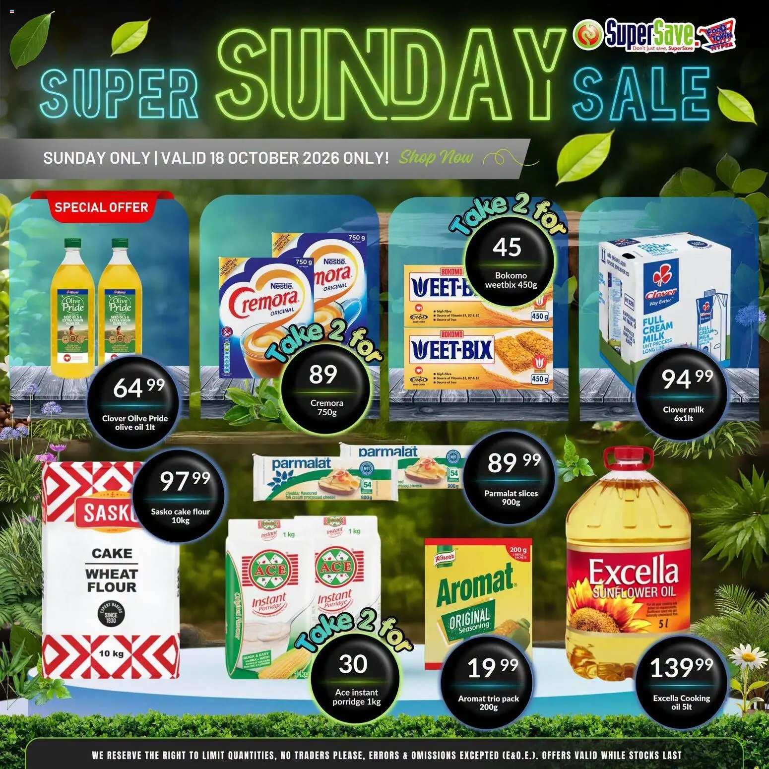 Super Save Sunday Savings