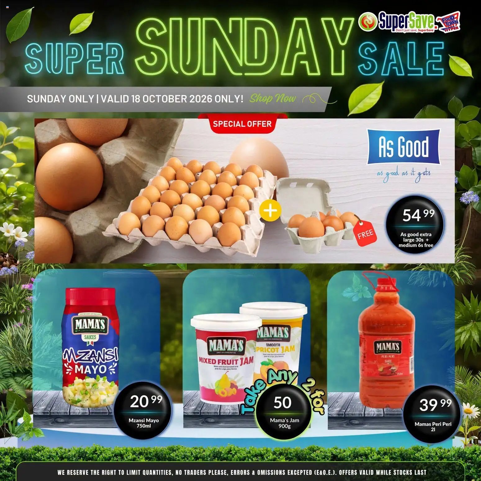 Super Save Sunday Savings
