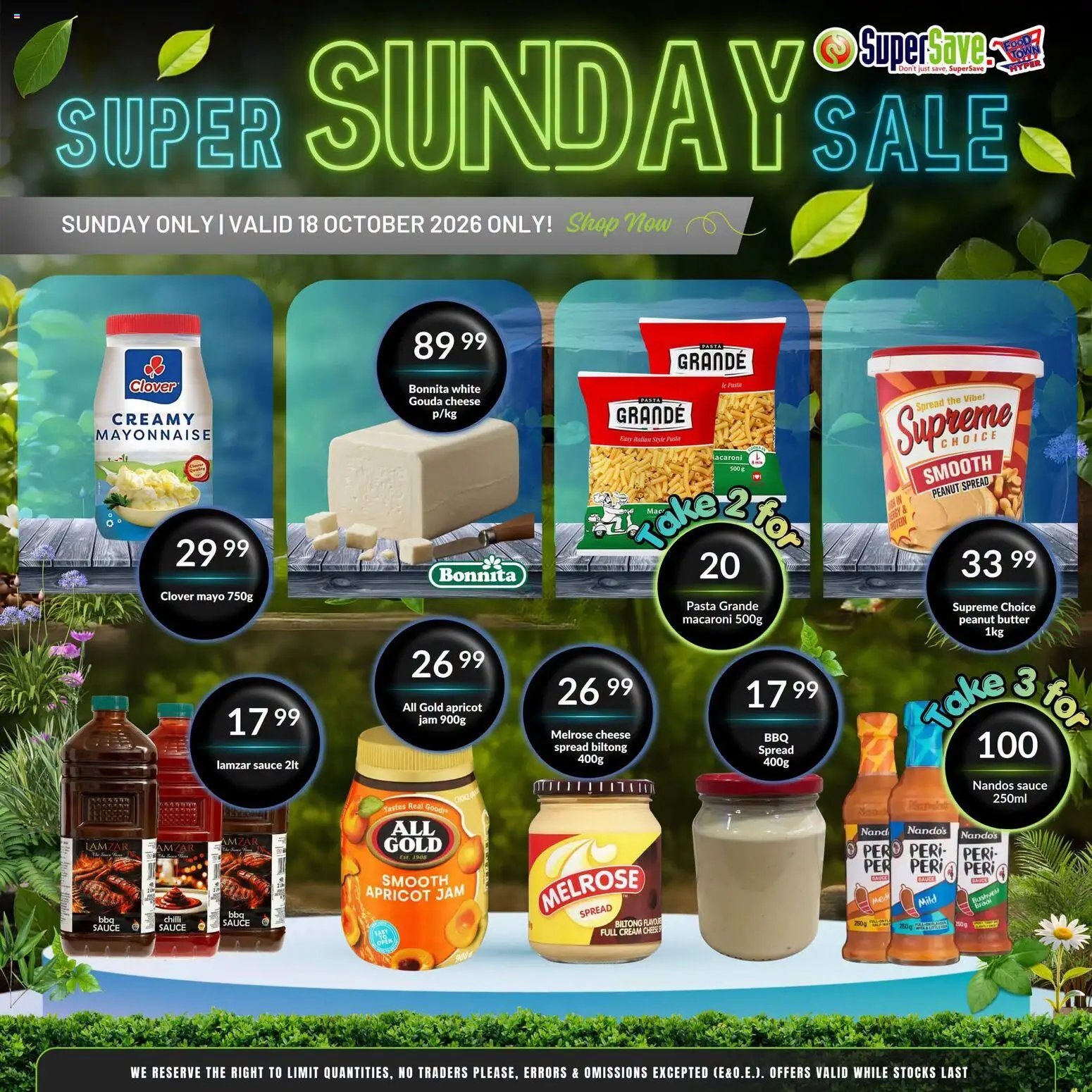 Super Save Sunday Savings