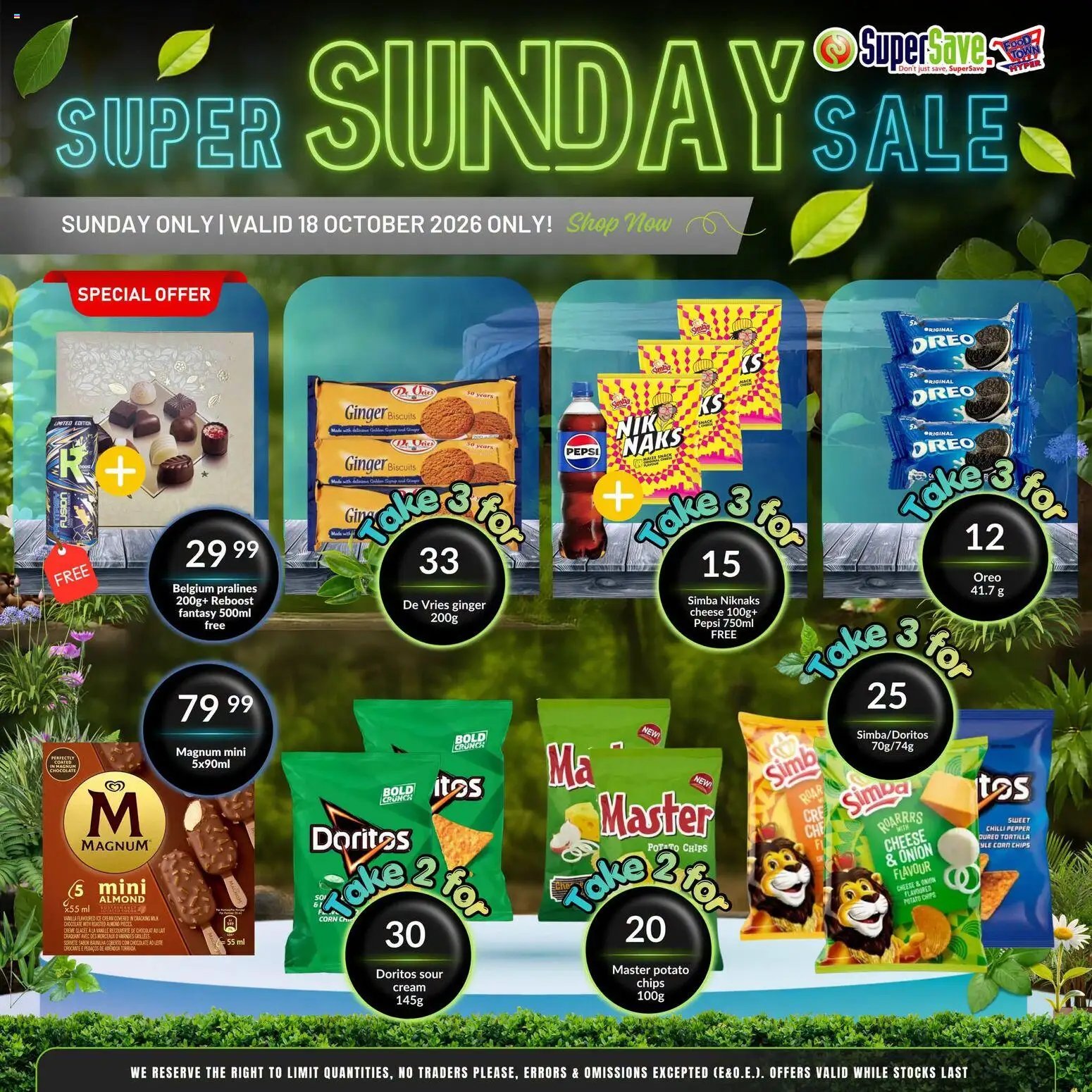 Super Save Sunday Savings