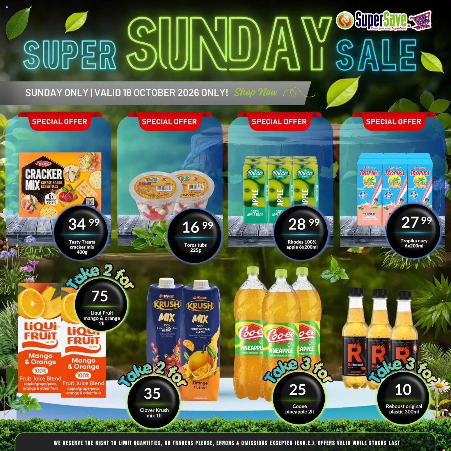 Super Save Sunday Savings