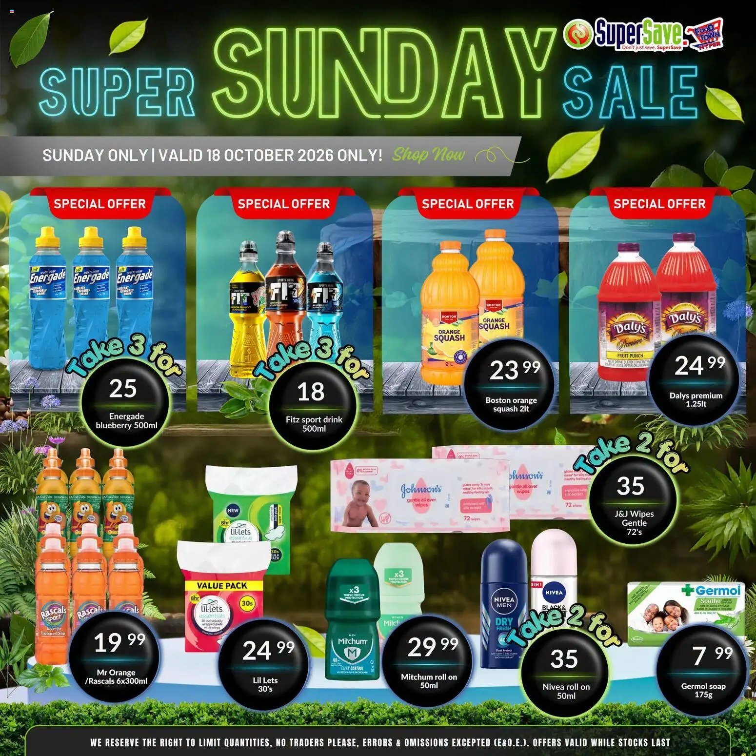 Super Save Sunday Savings